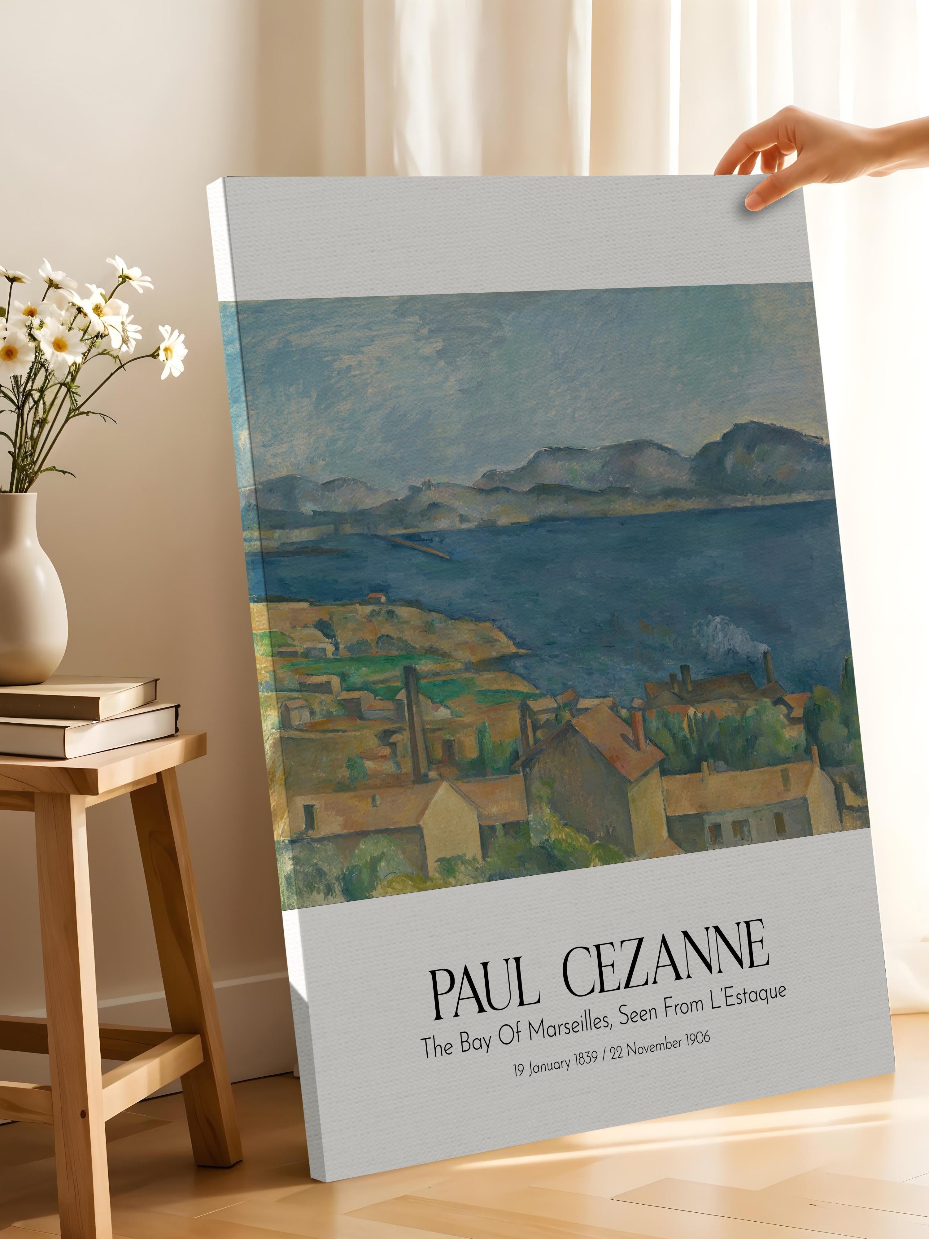 Paul Cezanne - The Bay Of Marseilles, Seen From L'Estaque, Kanvas Tablo, Sanat Serisi NO:110483