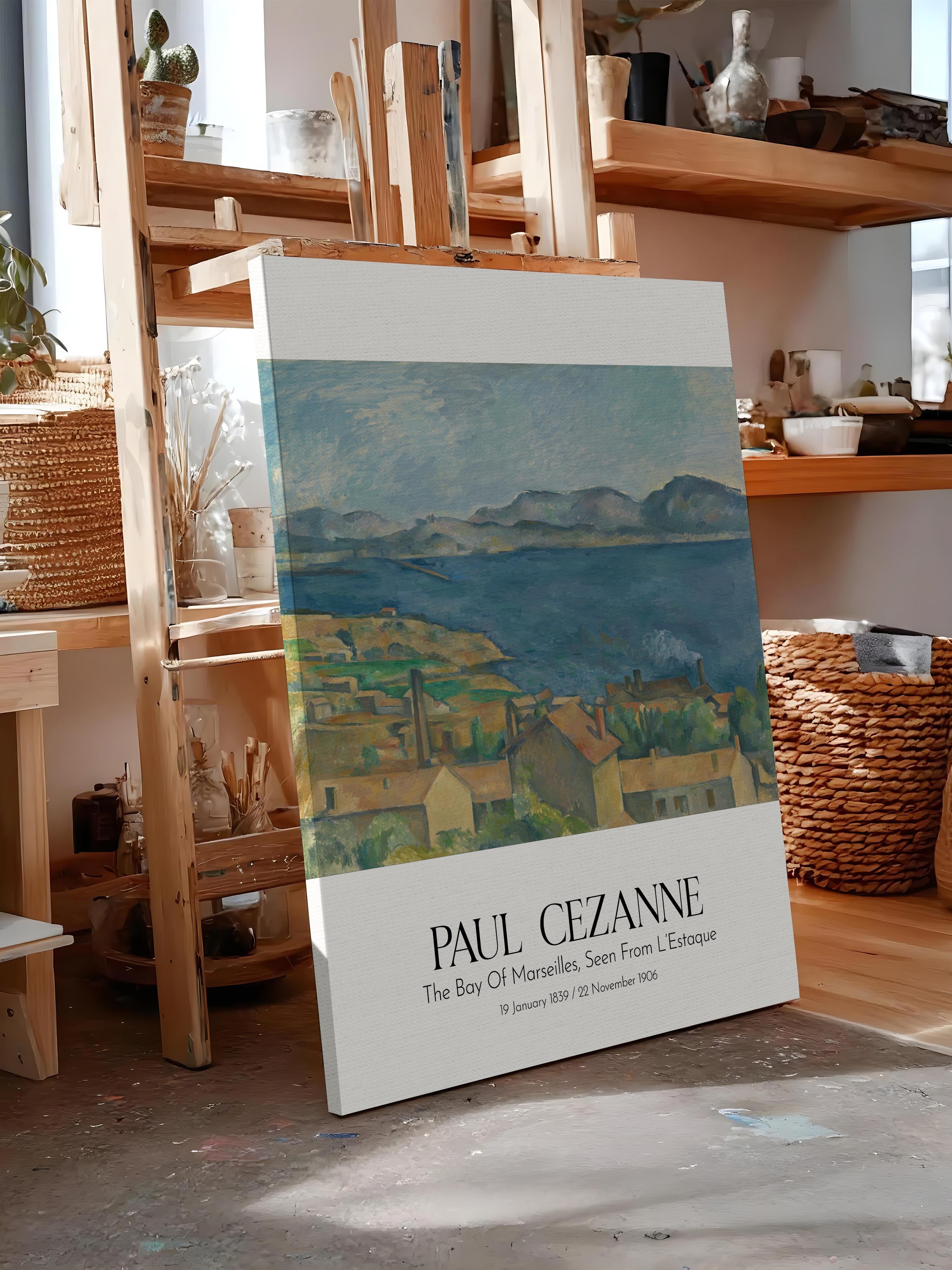 Paul Cezanne - The Bay Of Marseilles, Seen From L'Estaque, Kanvas Tablo, Sanat Serisi NO:110483