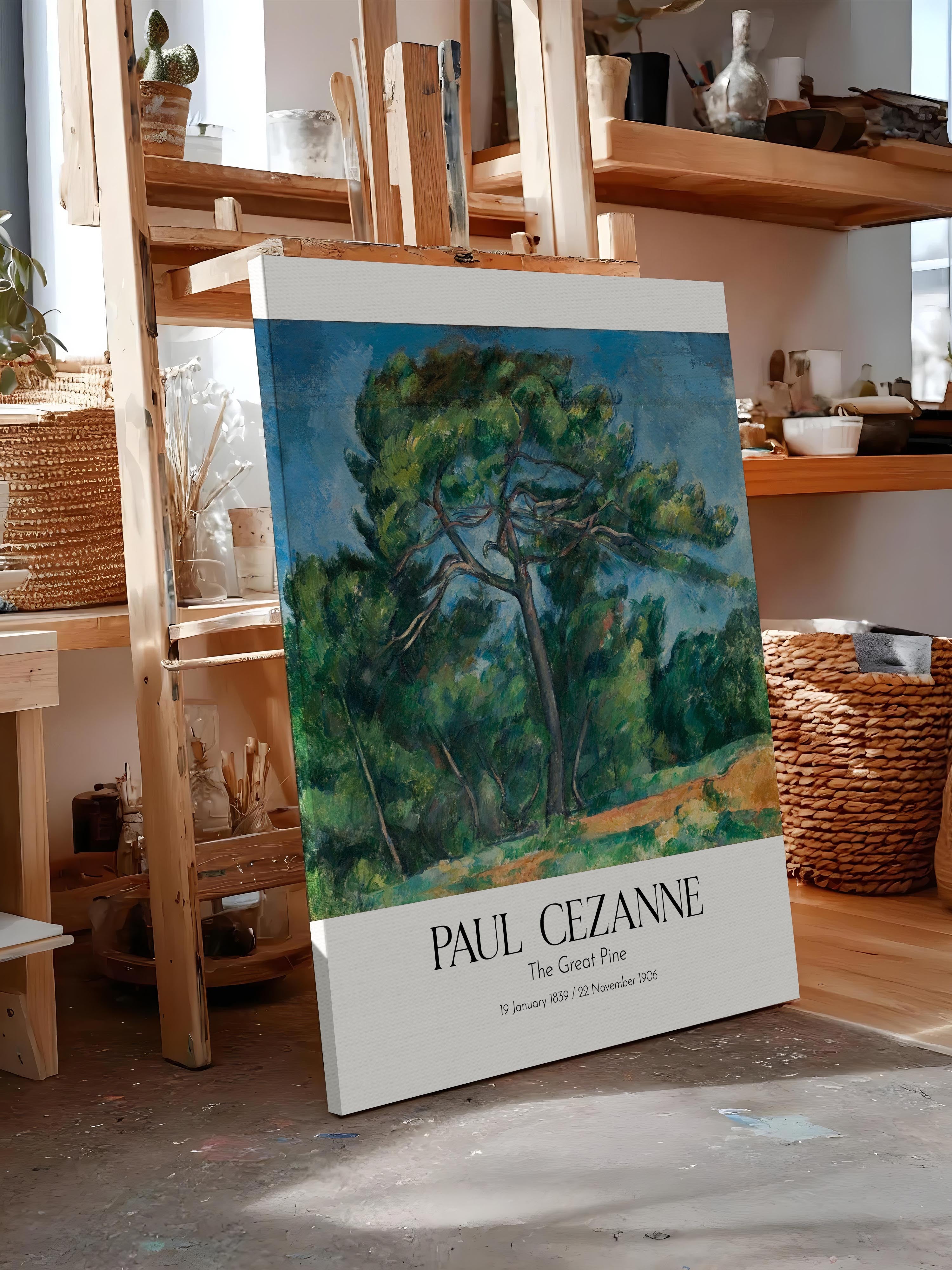 Paul Cezanne - The Great Pine, Kanvas Tablo, Sanat Serisi NO:110475