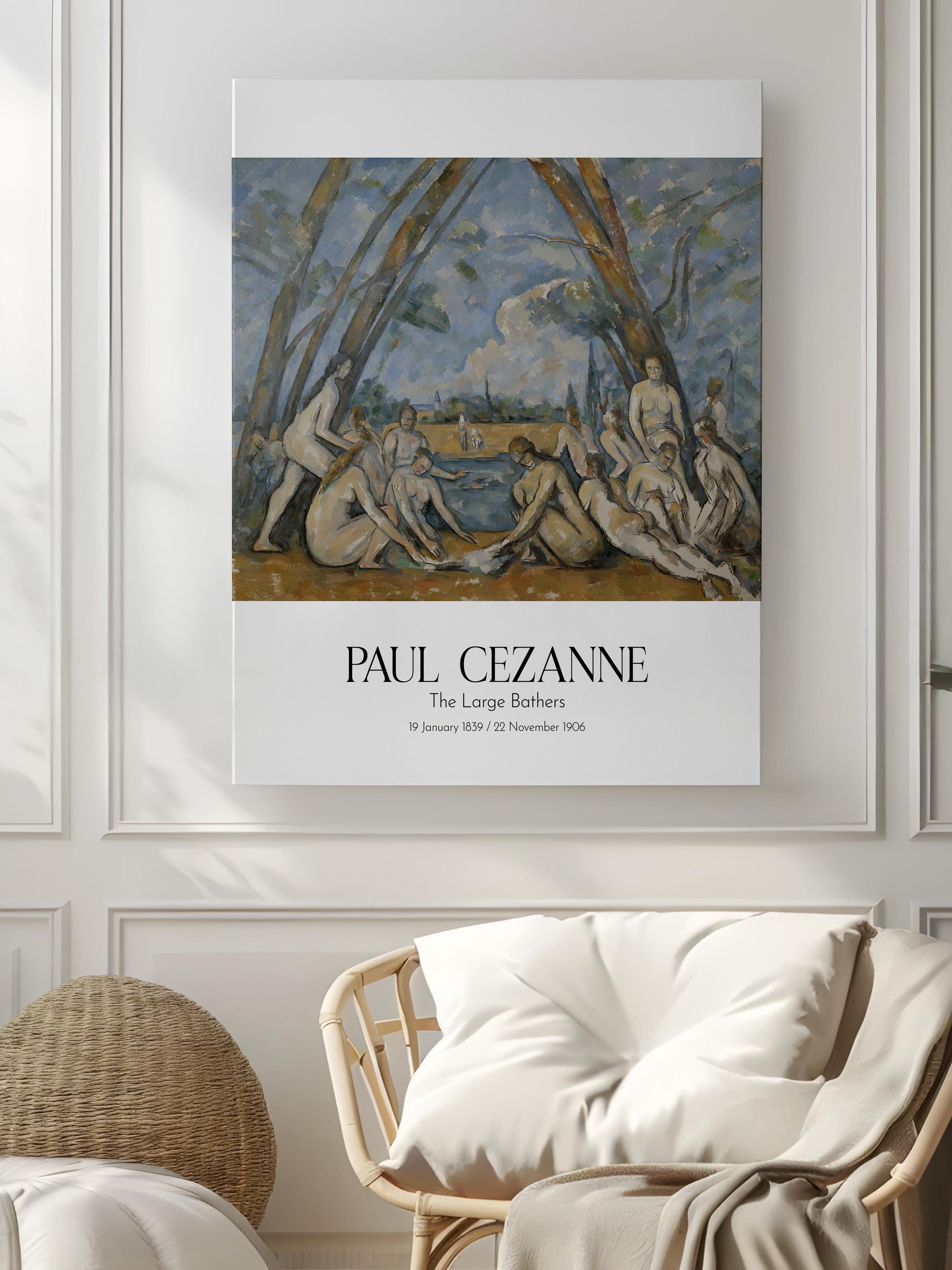 Paul Cezanne - The Large Bathers, Kanvas Tablo, Sanat Serisi NO:110476