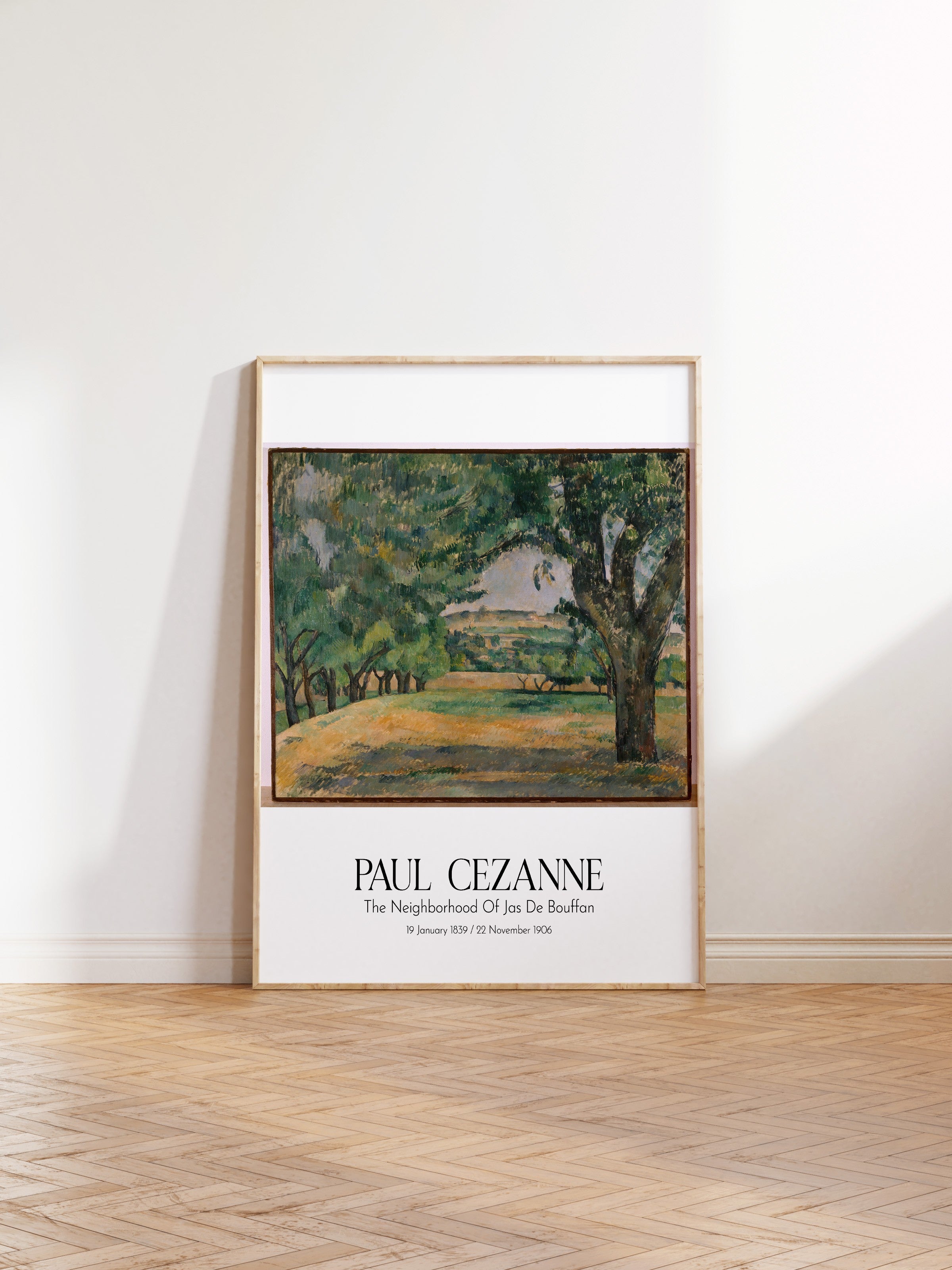 Paul Cezanne - The Neighborhood Of Jas De Bouffan, Ahşap Çerçeveli Tablo, Sanat Serisi NO:110477