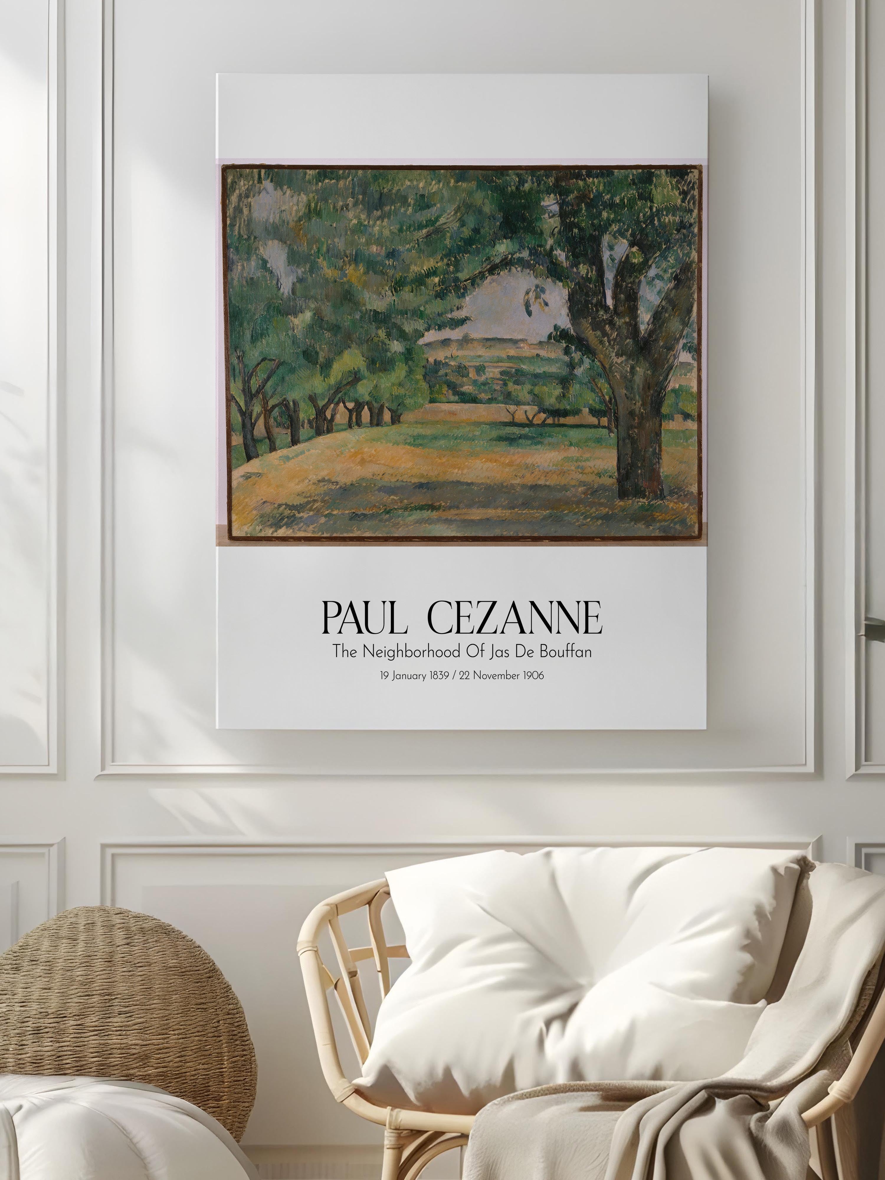 Paul Cezanne - The Neighborhood Of Jas De Bouffan, Kanvas Tablo, Sanat Serisi NO:110477