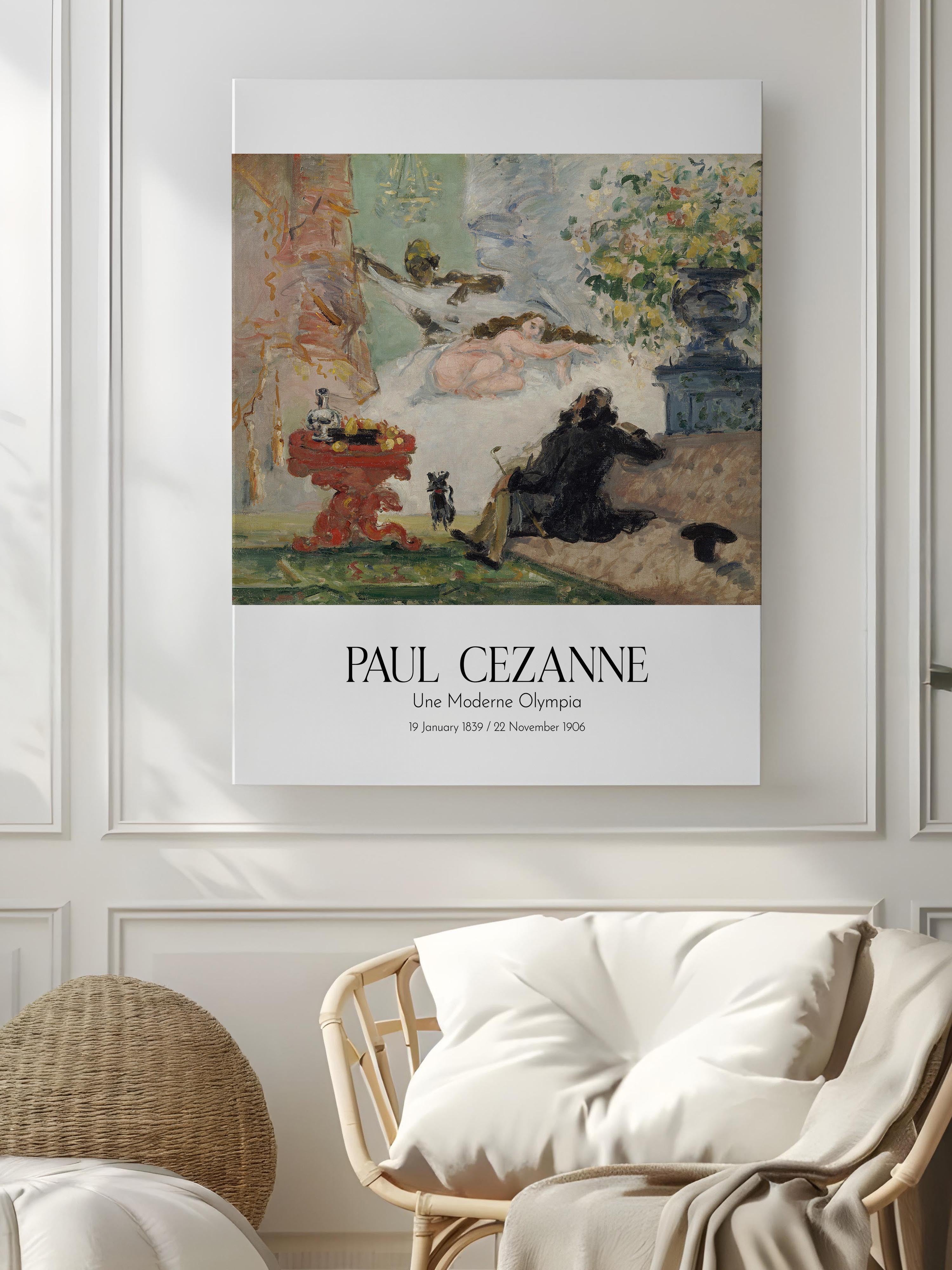 Paul Cezanne - Une Moderne Olympia, Kanvas Tablo, Sanat Serisi NO:110487