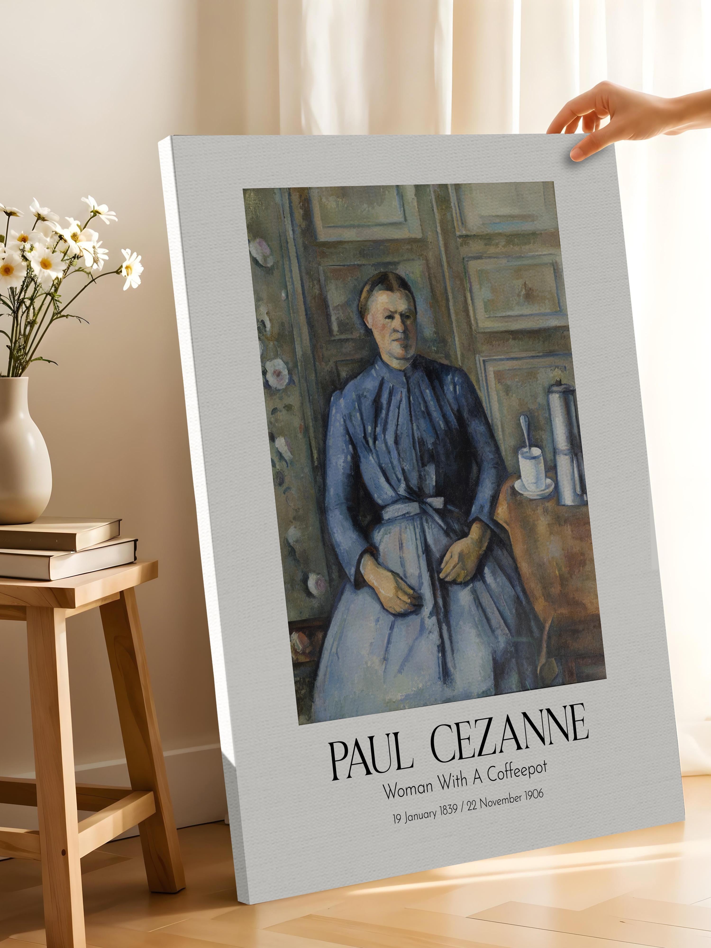Paul Cezanne - Woman With A Coffeepot, Kanvas Tablo, Sanat Serisi NO:110480