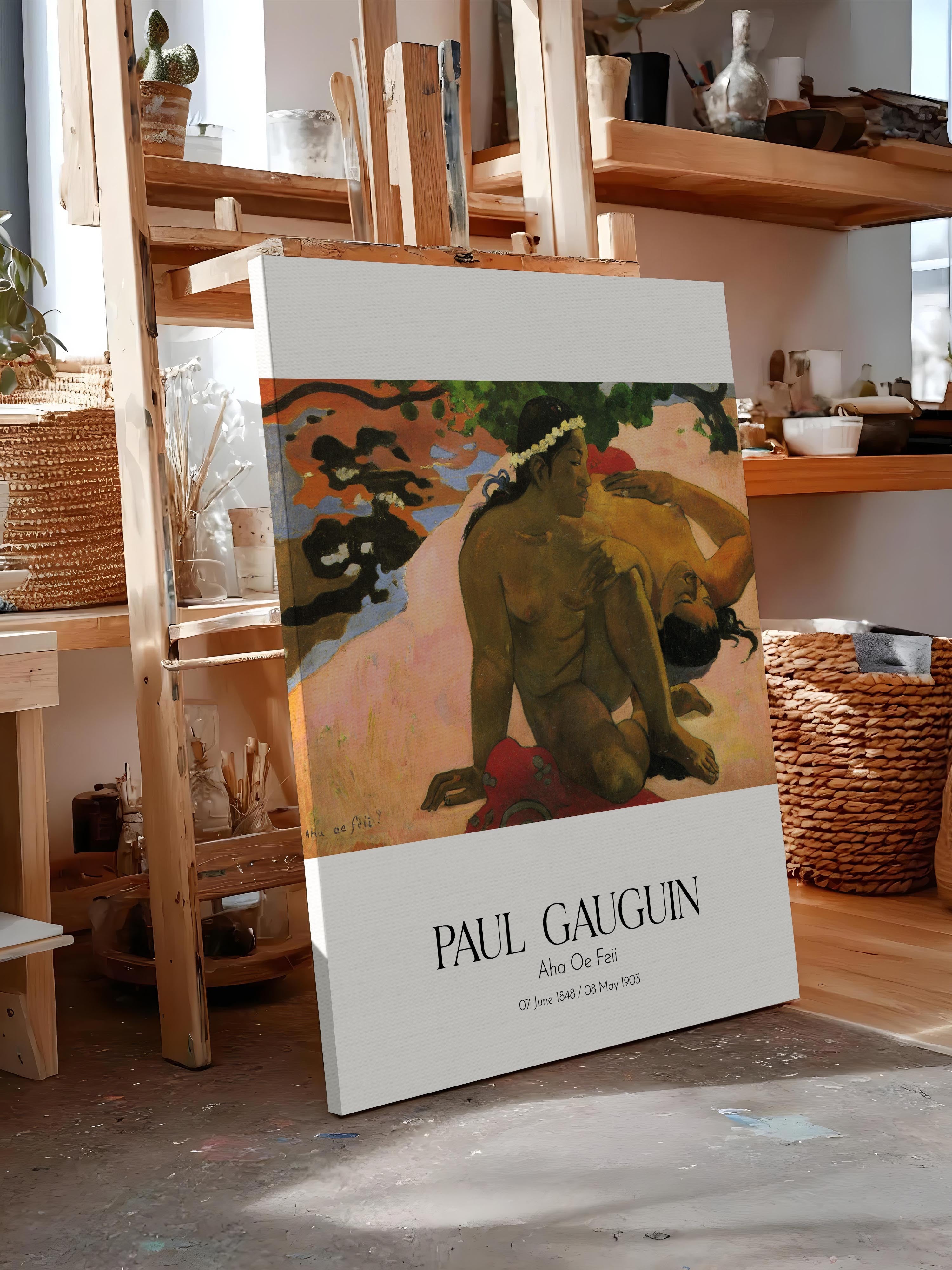 Paul Gauguin - Aha Oe Feii, Kanvas Tablo, Sanat Serisi NO:110568