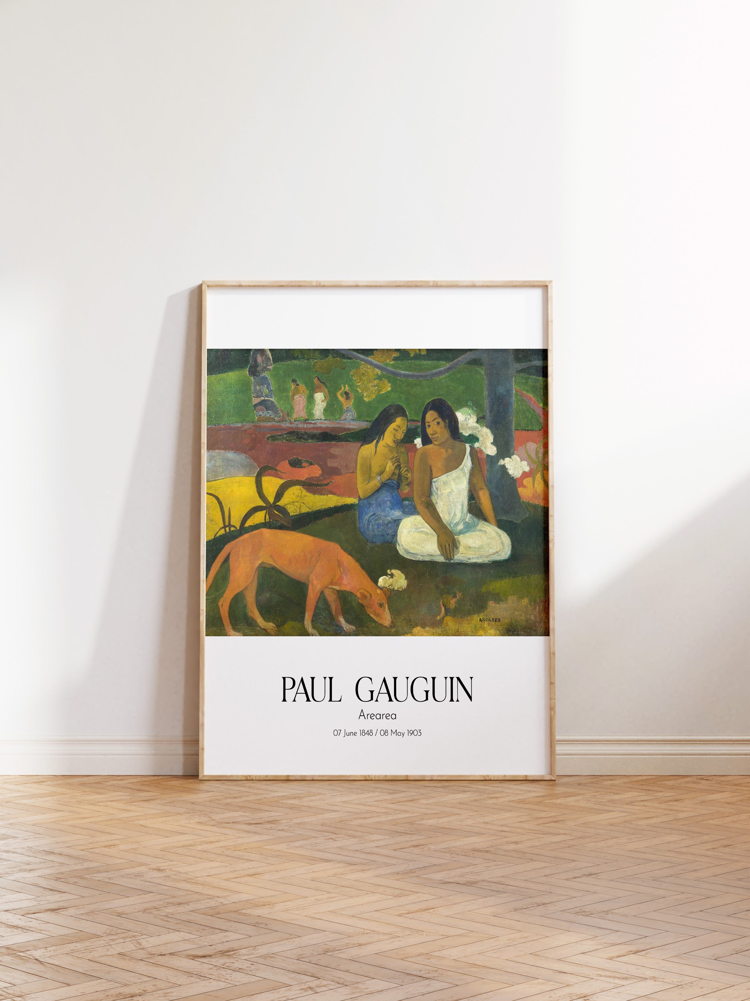 Paul Gauguin - Arearea, Ahşap Çerçeveli Tablo, Sanat Serisi NO:110543