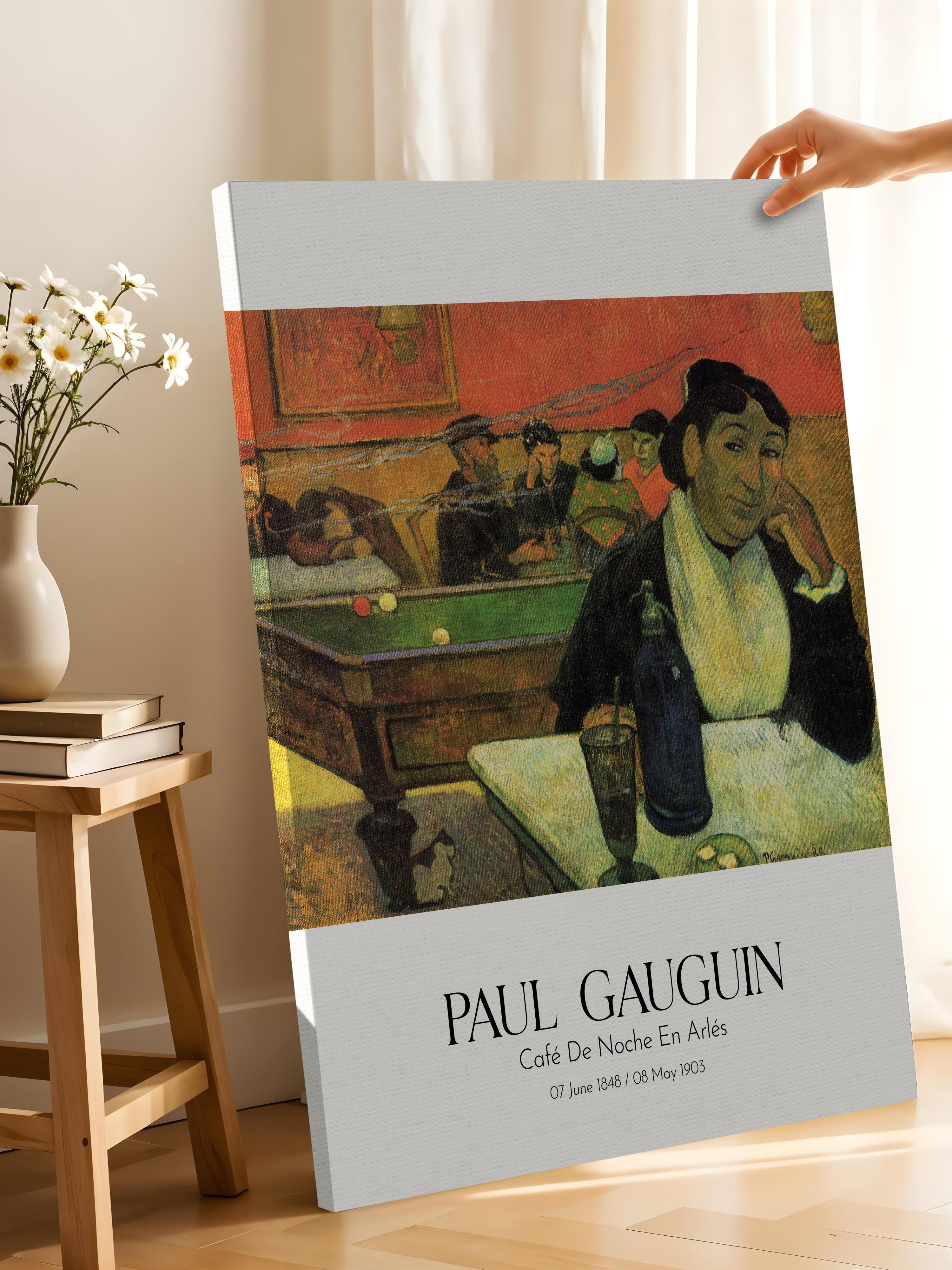 Paul Gauguin - Café De Noche En Arlés, Kanvas Tablo, Sanat Serisi NO:110569