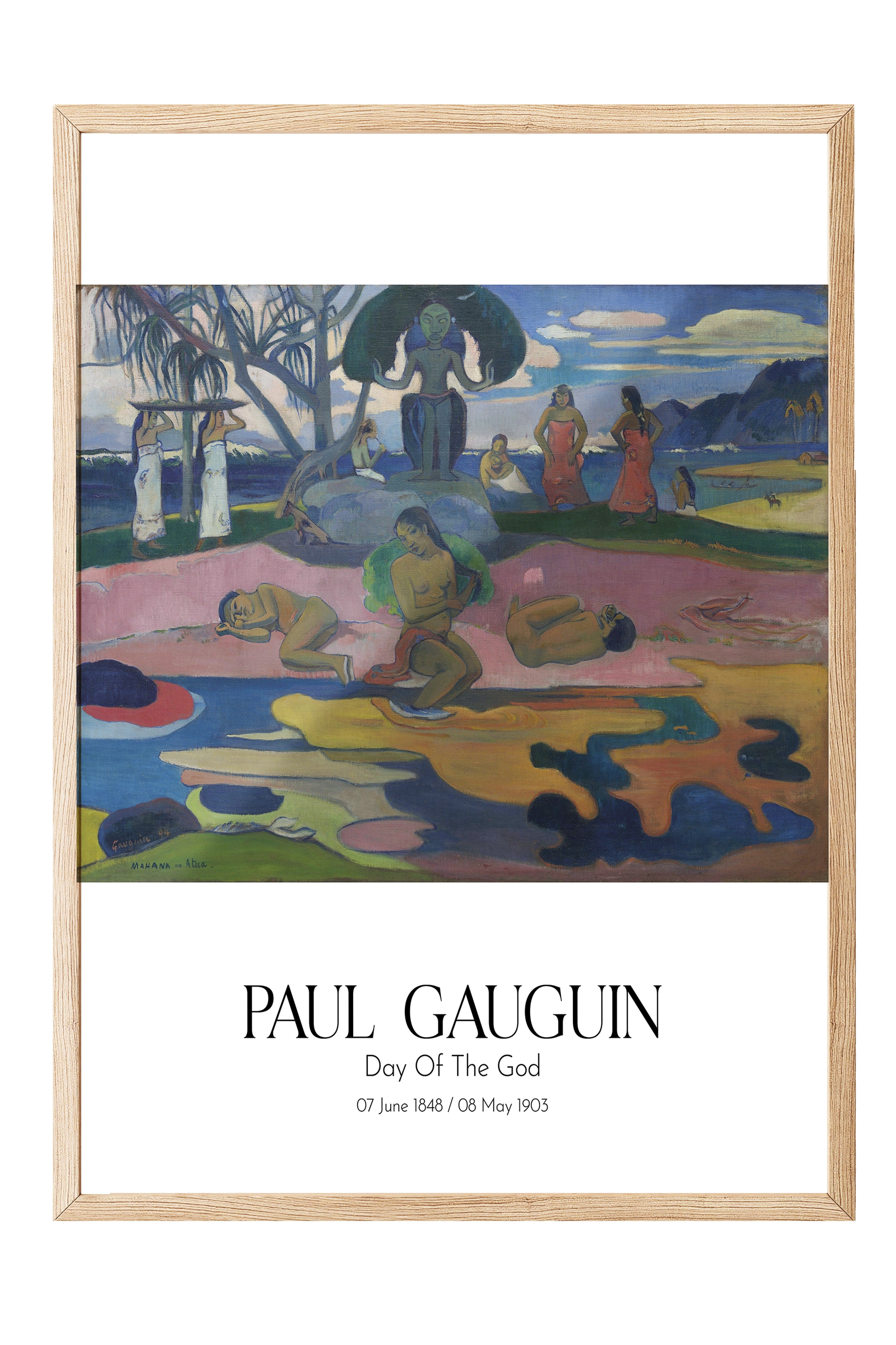 Paul Gauguin - Day Of The God, Ahşap Çerçeveli Tablo, Sanat Serisi NO:110570