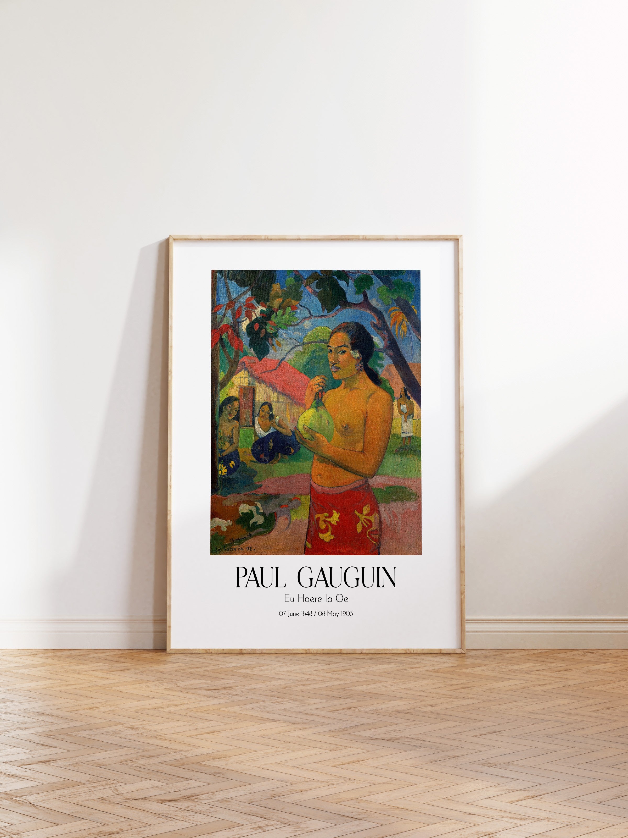 Paul Gauguin - Eu Haere Ia Oe, Ahşap Çerçeveli Tablo, Sanat Serisi NO:110571