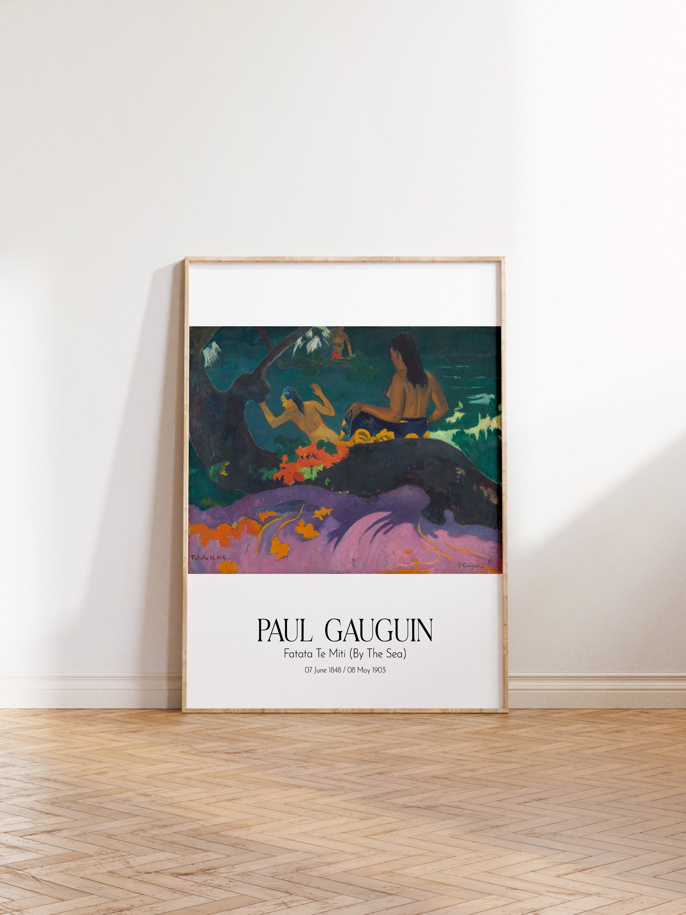 Paul Gauguin - Fatata Te Miti (By The Sea), Ahşap Çerçeveli Tablo, Sanat Serisi NO:110546