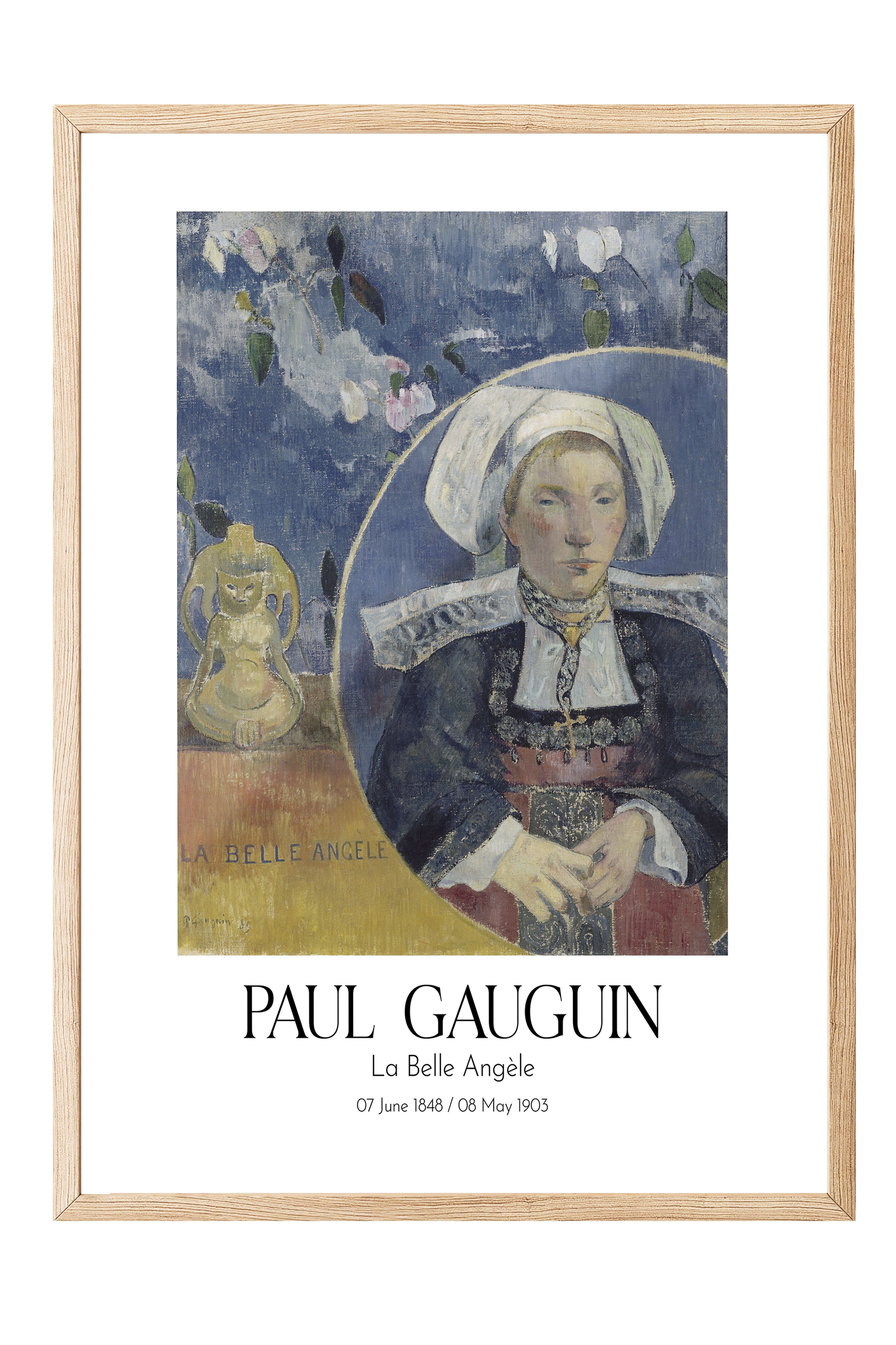 Paul Gauguin - La Belle Angèle, Ahşap Çerçeveli Tablo, Sanat Serisi NO:110547