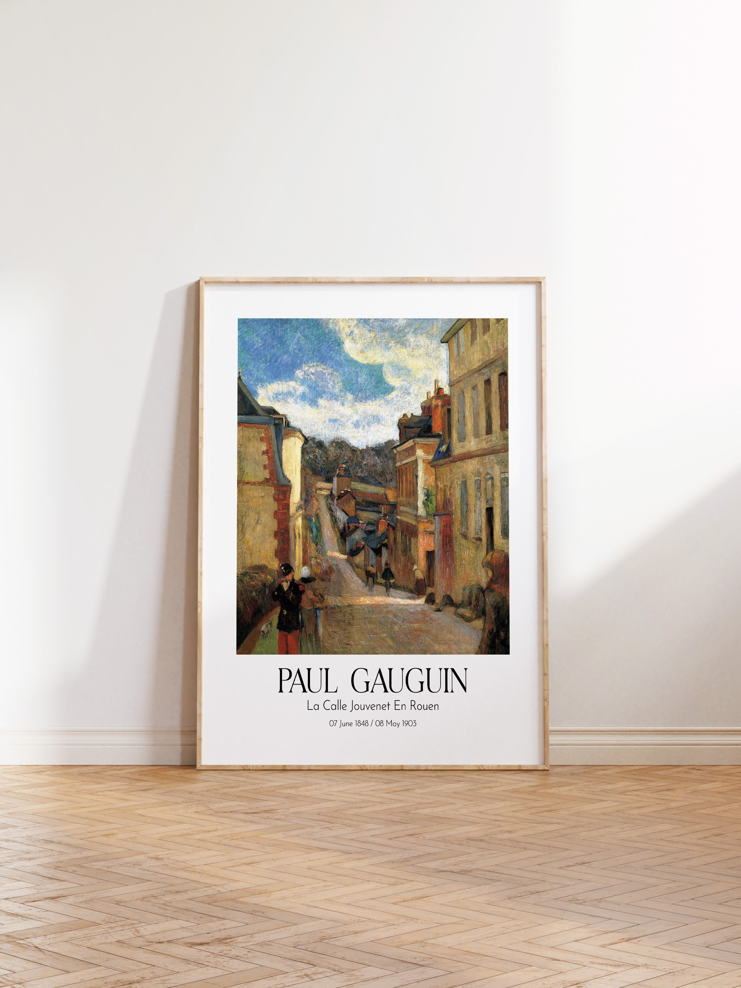 Paul Gauguin - La Calle Jouvenet En Rouen, Ahşap Çerçeveli Tablo, Sanat Serisi NO:110548