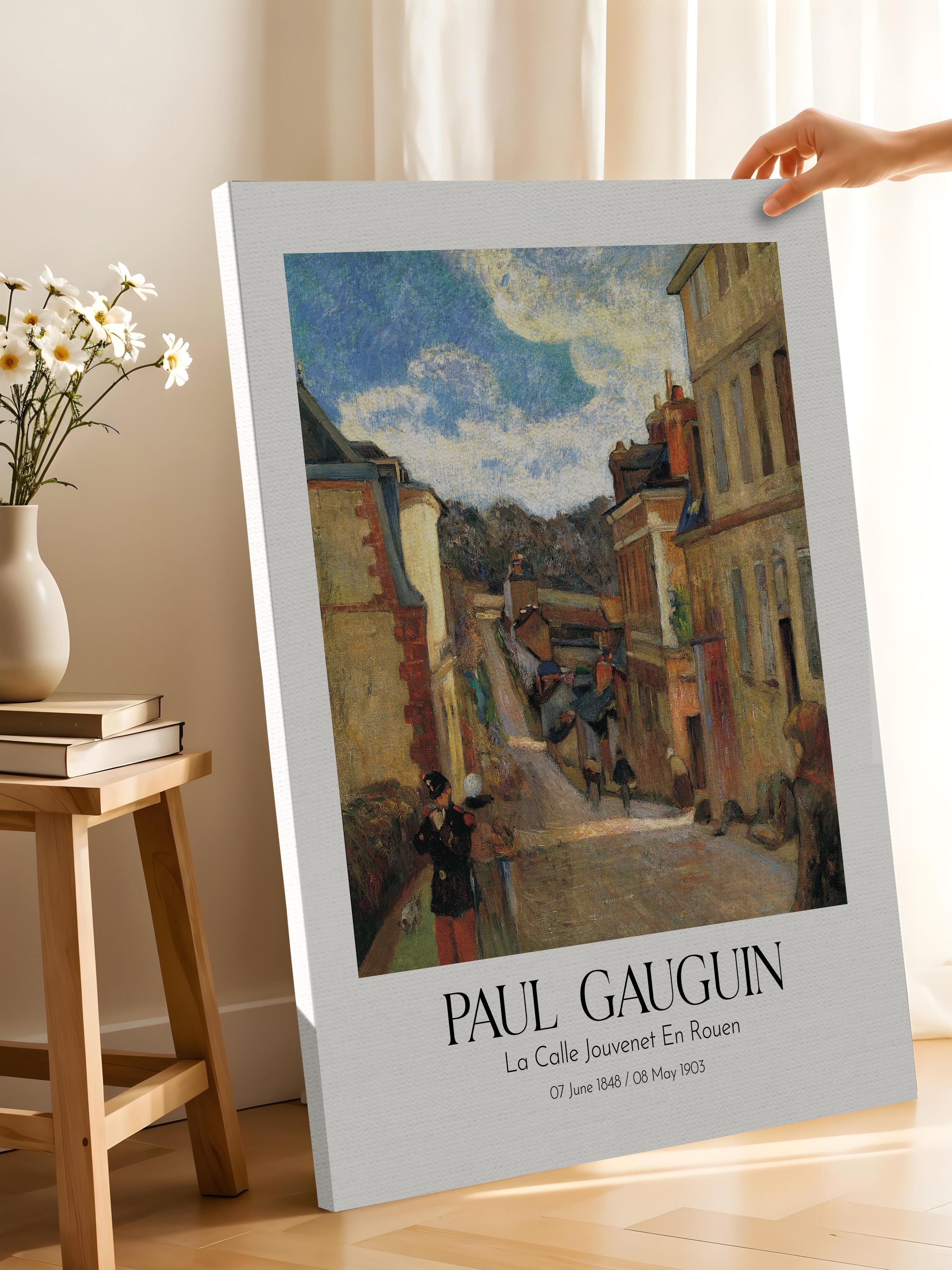Paul Gauguin - La Calle Jouvenet En Rouen, Kanvas Tablo, Sanat Serisi NO:110548