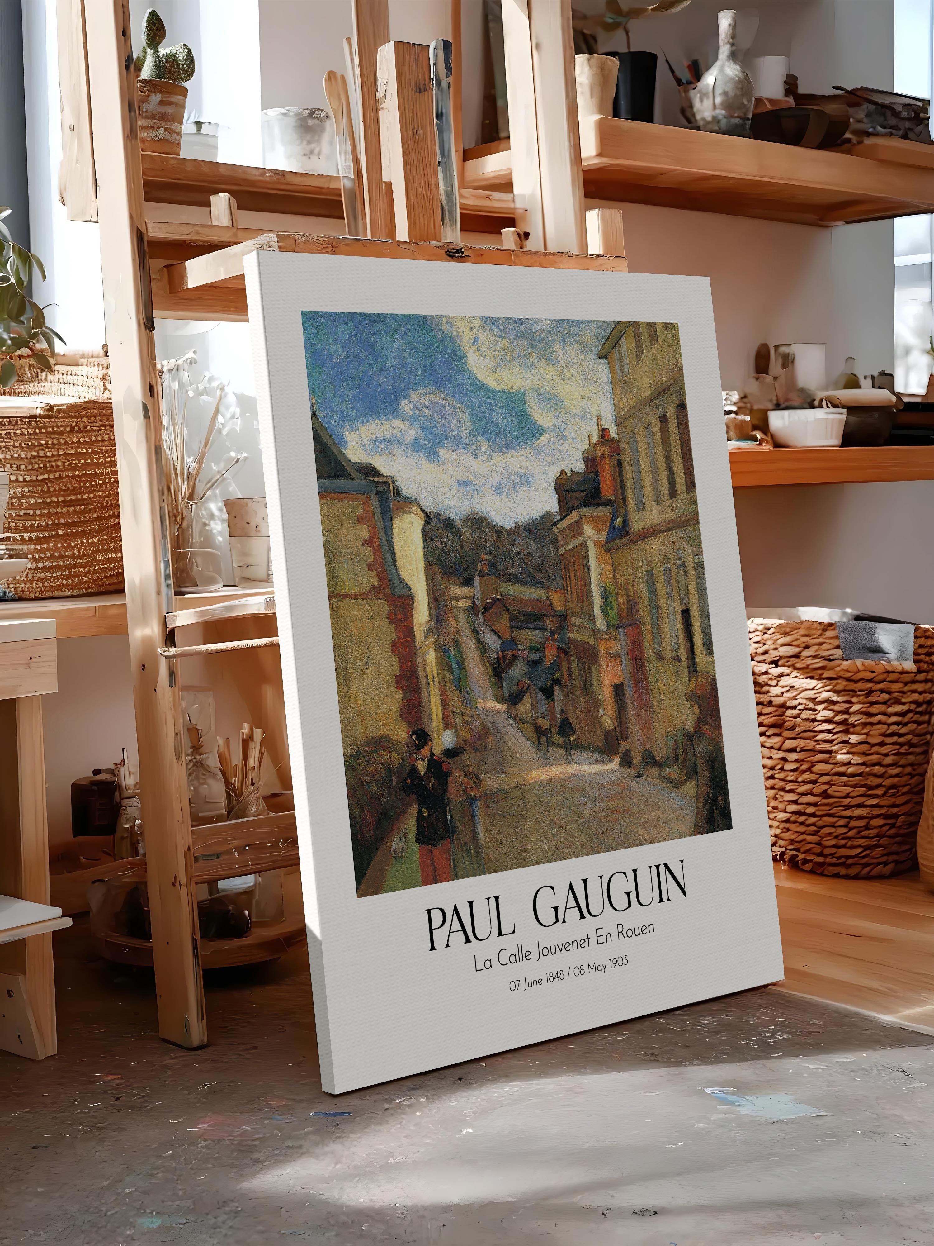 Paul Gauguin - La Calle Jouvenet En Rouen, Kanvas Tablo, Sanat Serisi NO:110548