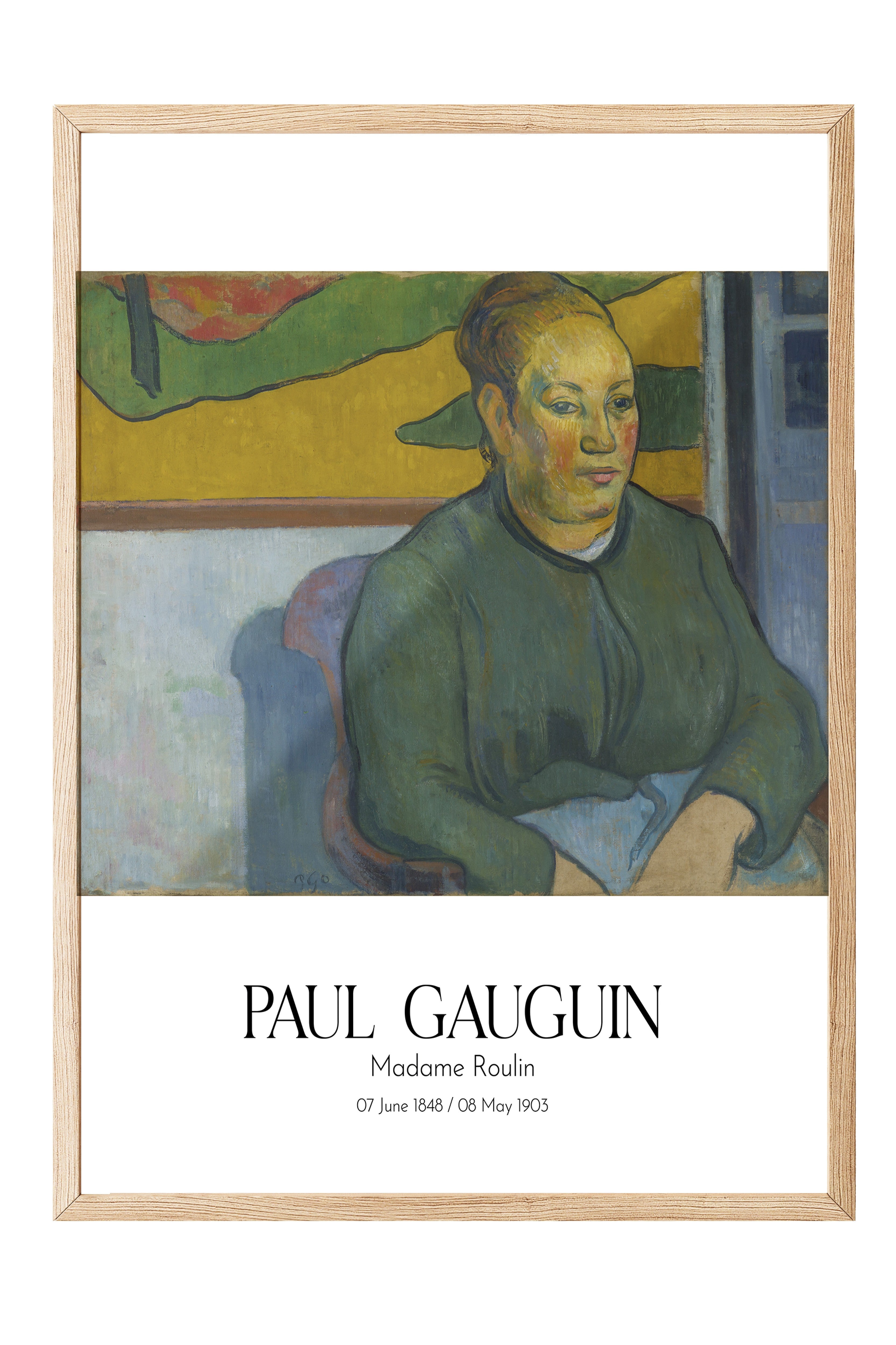 Paul Gauguin - Madame Roulin, Ahşap Çerçeveli Tablo, Sanat Serisi NO:110551