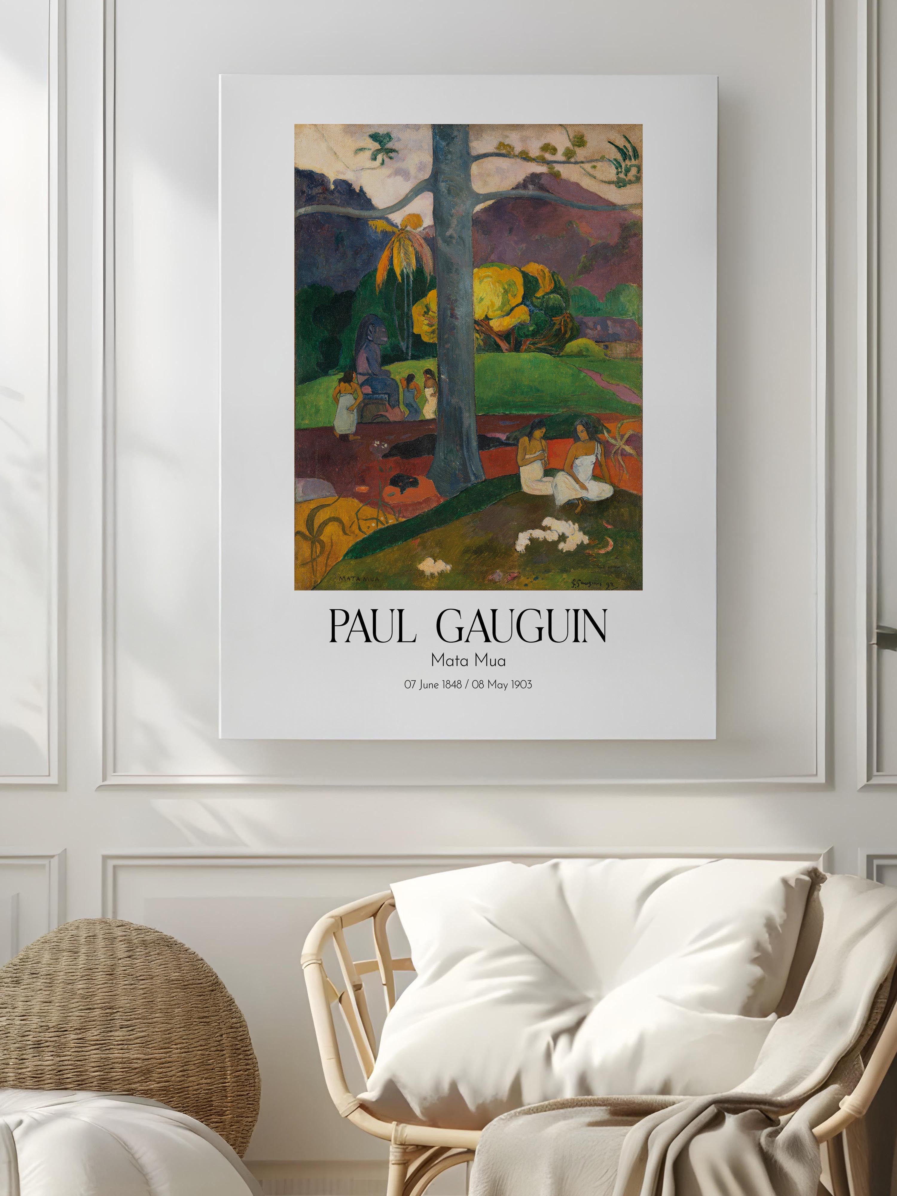Paul Gauguin - Mata Mua, Kanvas Tablo, Sanat Serisi NO:110574