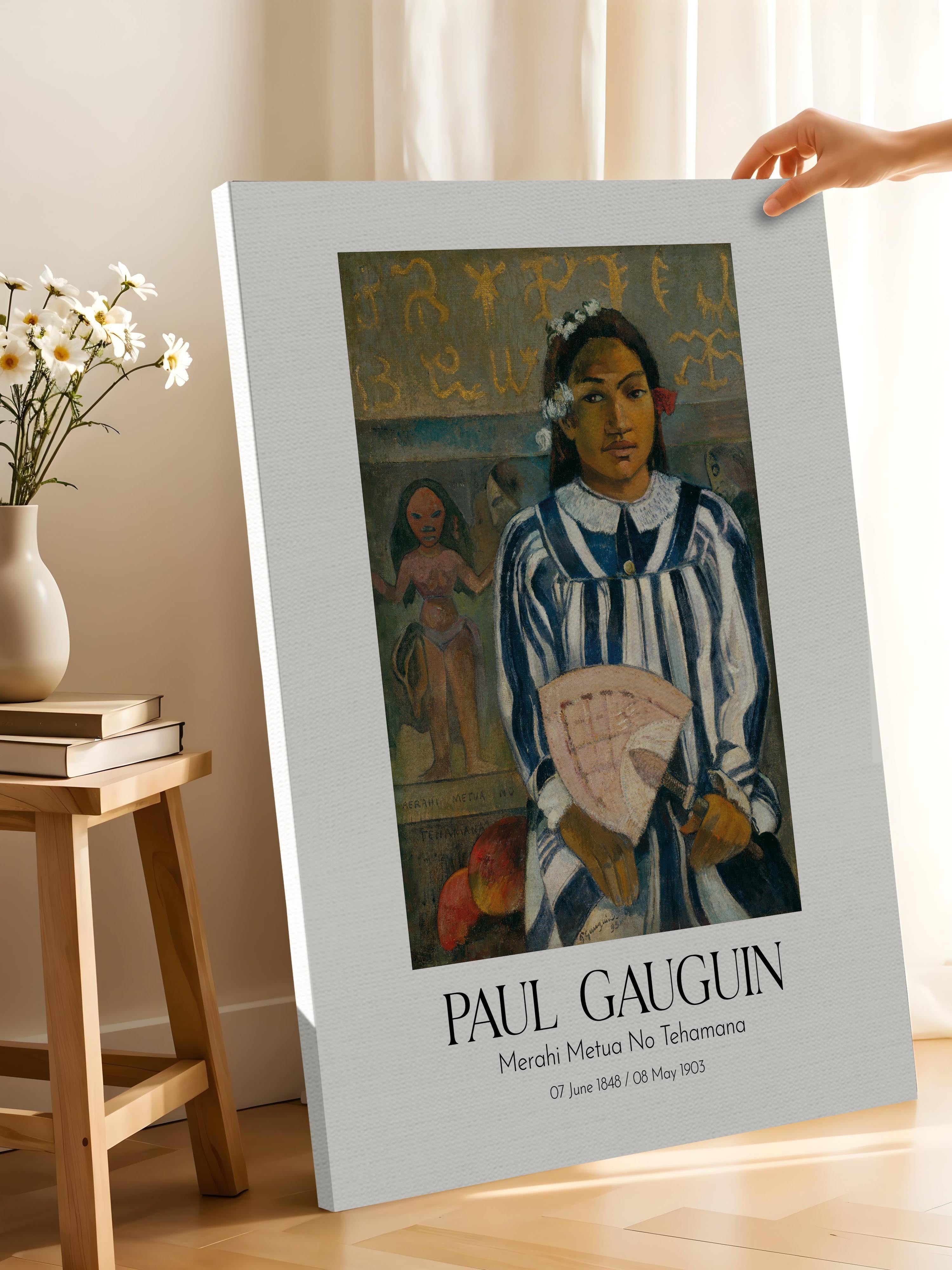 Paul Gauguin - Merahi Metua No Tehamana, Kanvas Tablo, Sanat Serisi NO:110573