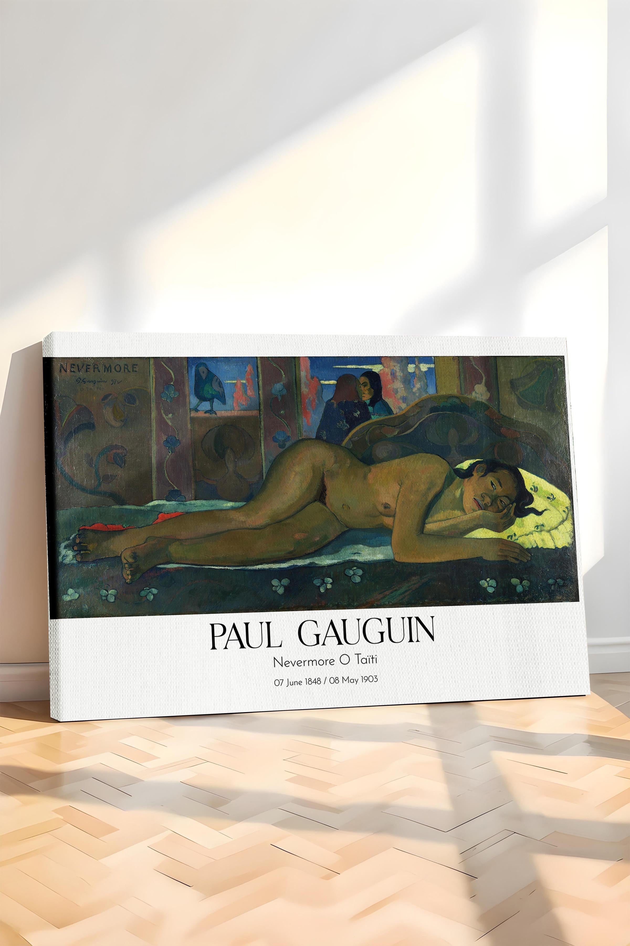 Paul Gauguin - Nevermore O Taïti, Kanvas Tablo, Sanat Serisi NO:110586