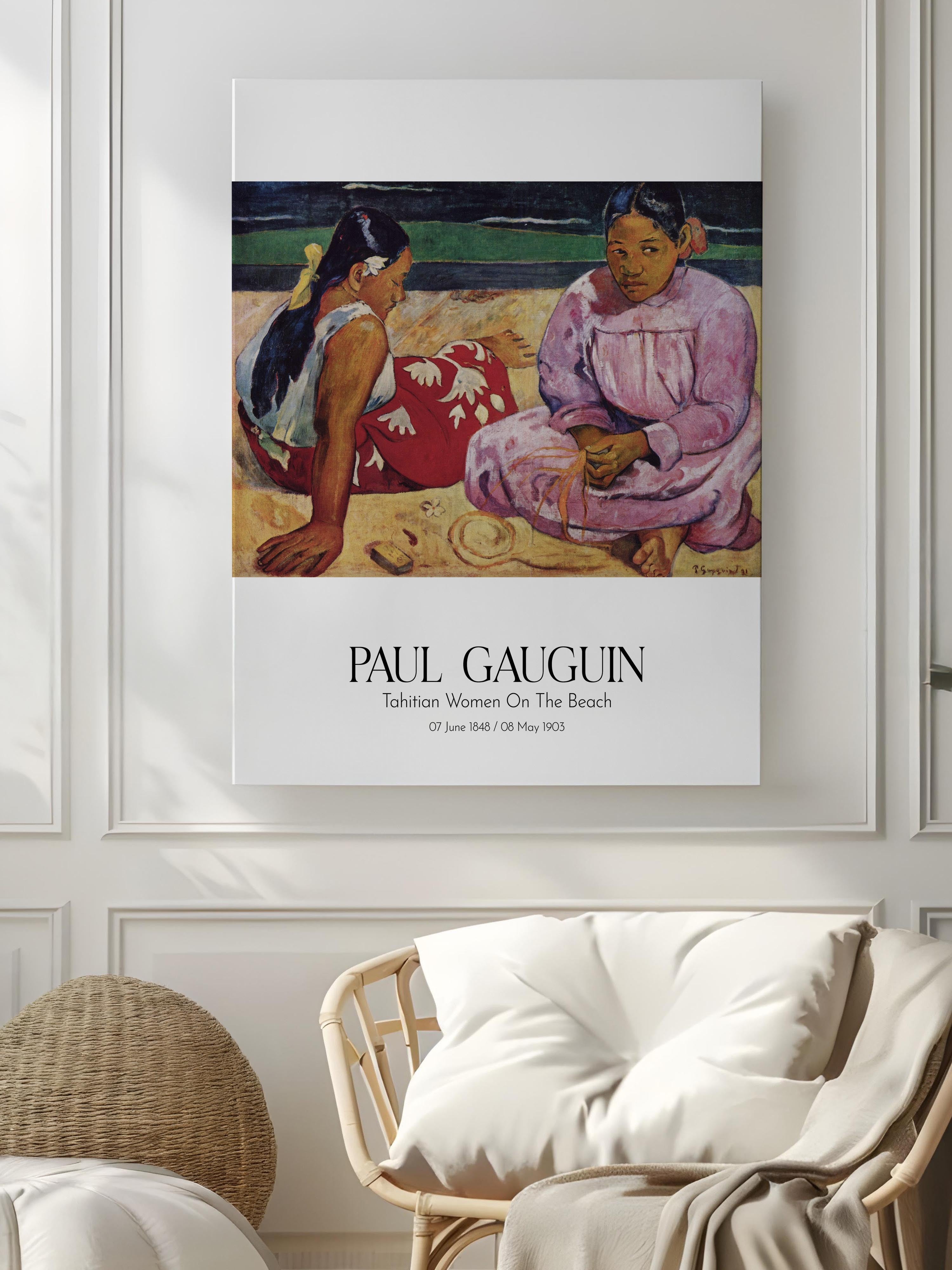 Paul Gauguin - Tahitian Women On The Beach, Kanvas Tablo, Sanat Serisi NO:110577