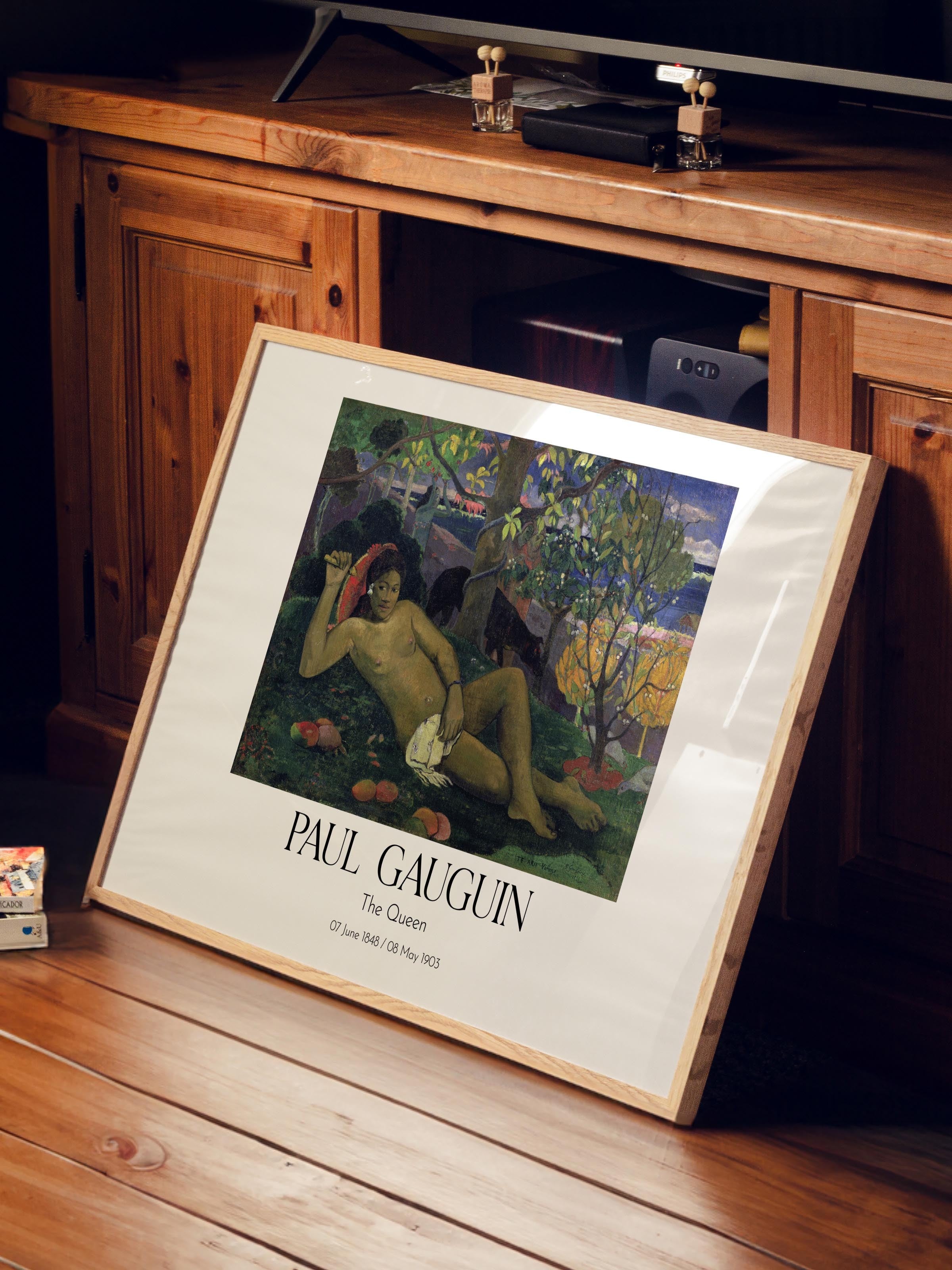 Paul Gauguin - The Queen, Ahşap Çerçeveli Tablo, Sanat Serisi NO:110585