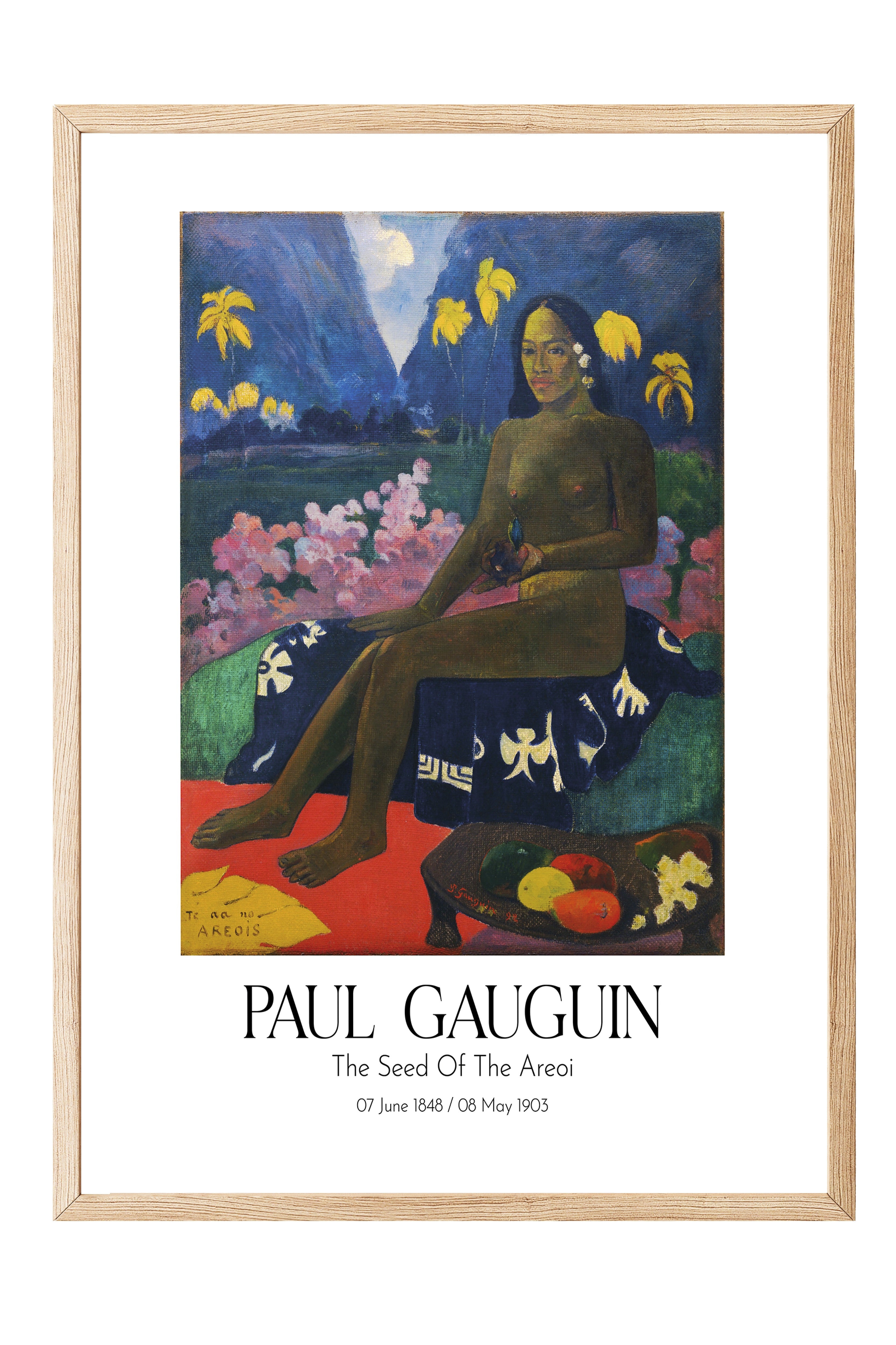 Paul Gauguin - The Seed Of The Areoi, Ahşap Çerçeveli Tablo, Sanat Serisi NO:110564