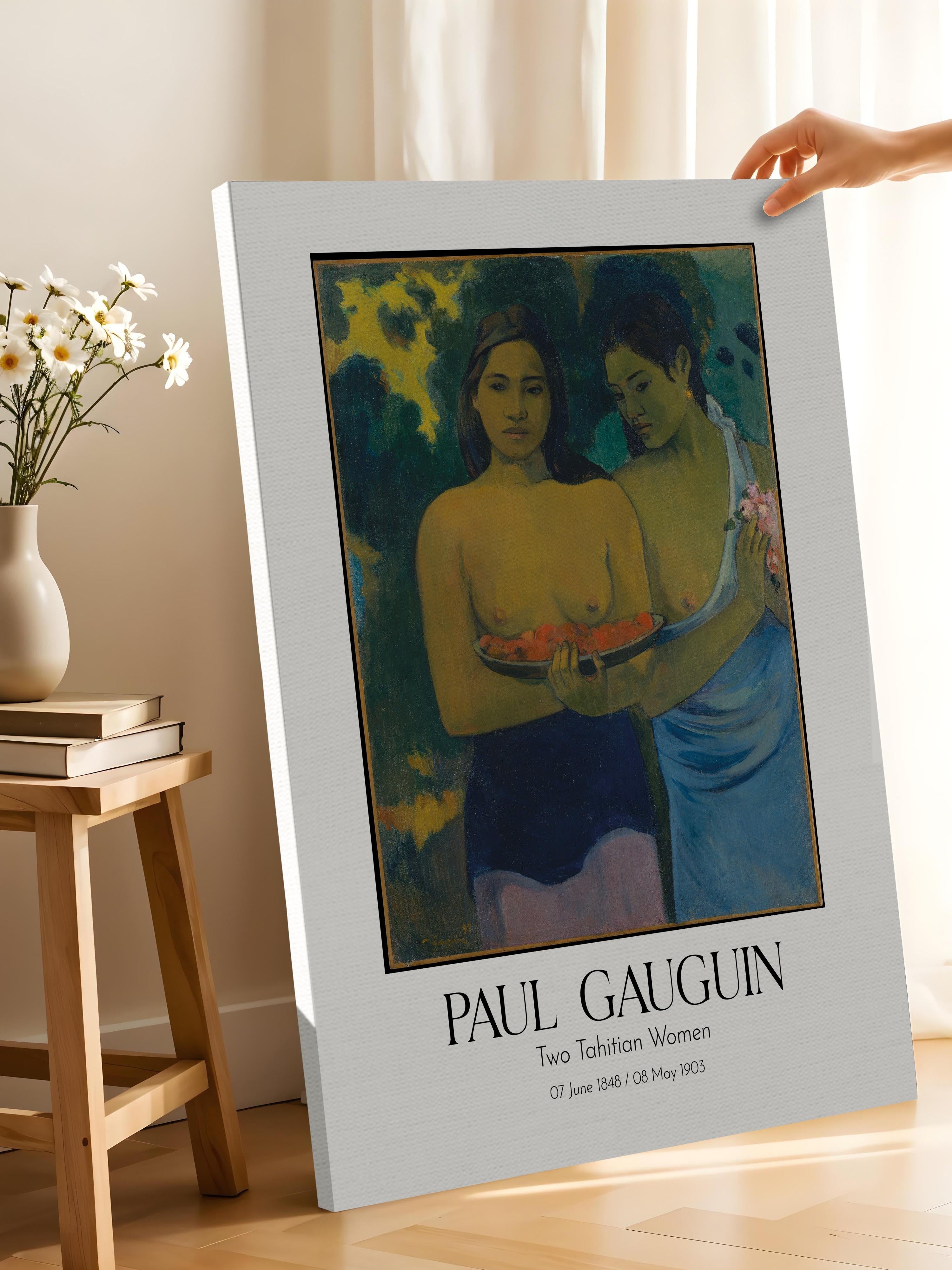 Paul Gauguin - Two Tahitian Women, Kanvas Tablo, Sanat Serisi NO:110565
