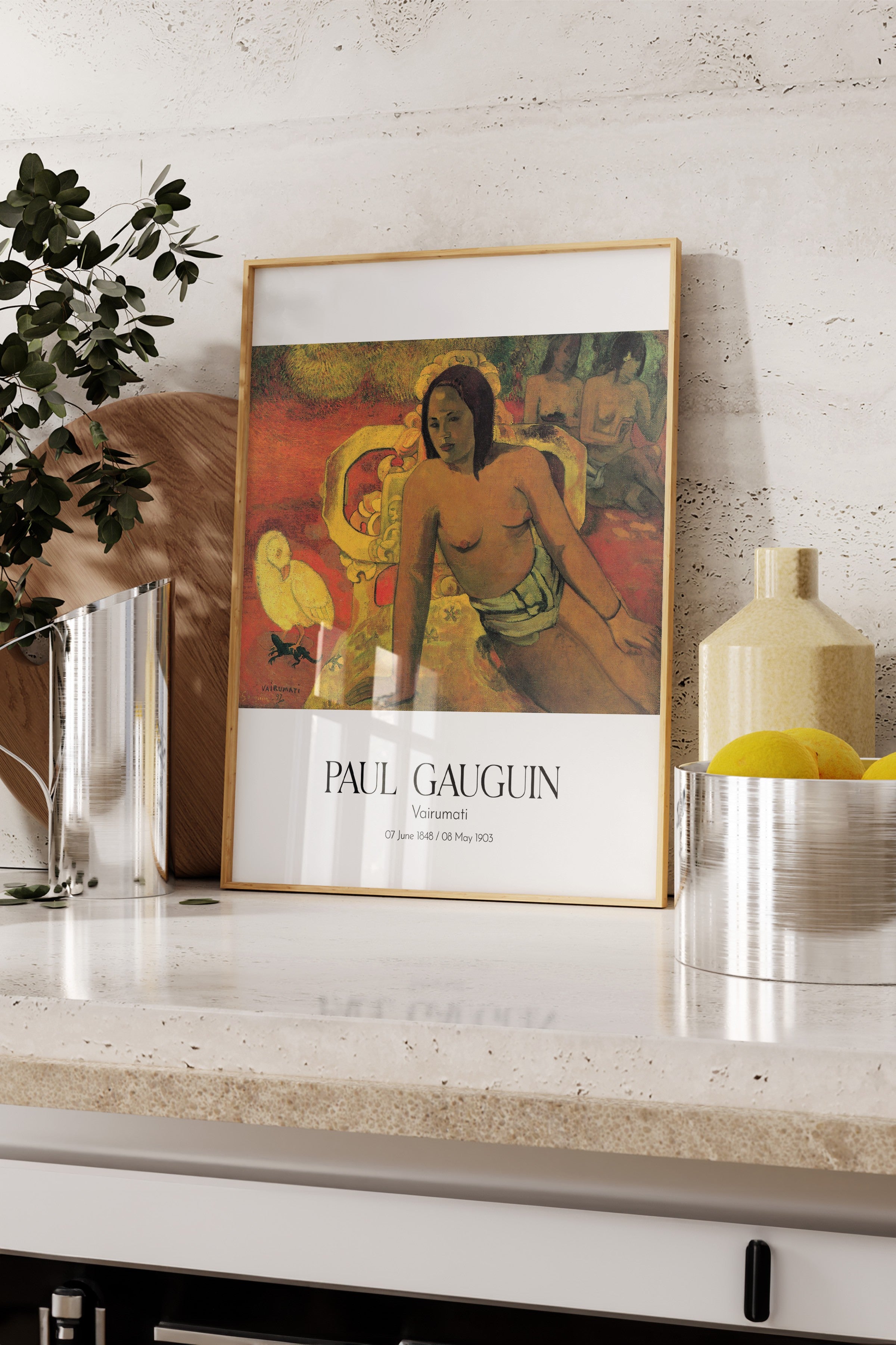 Paul Gauguin - Vairumati, Ahşap Çerçeveli Tablo, Sanat Serisi NO:110579