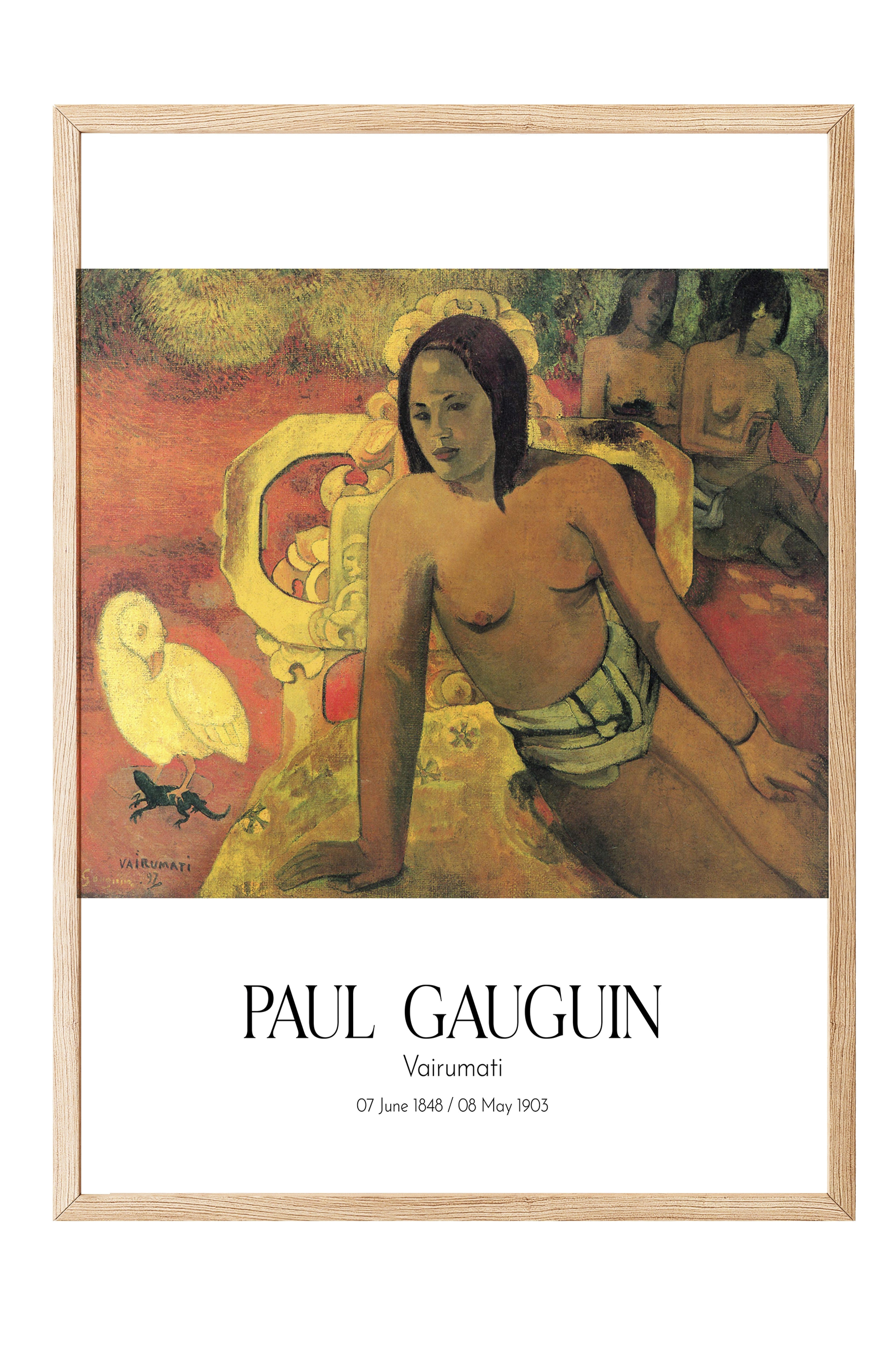 Paul Gauguin - Vairumati, Ahşap Çerçeveli Tablo, Sanat Serisi NO:110579