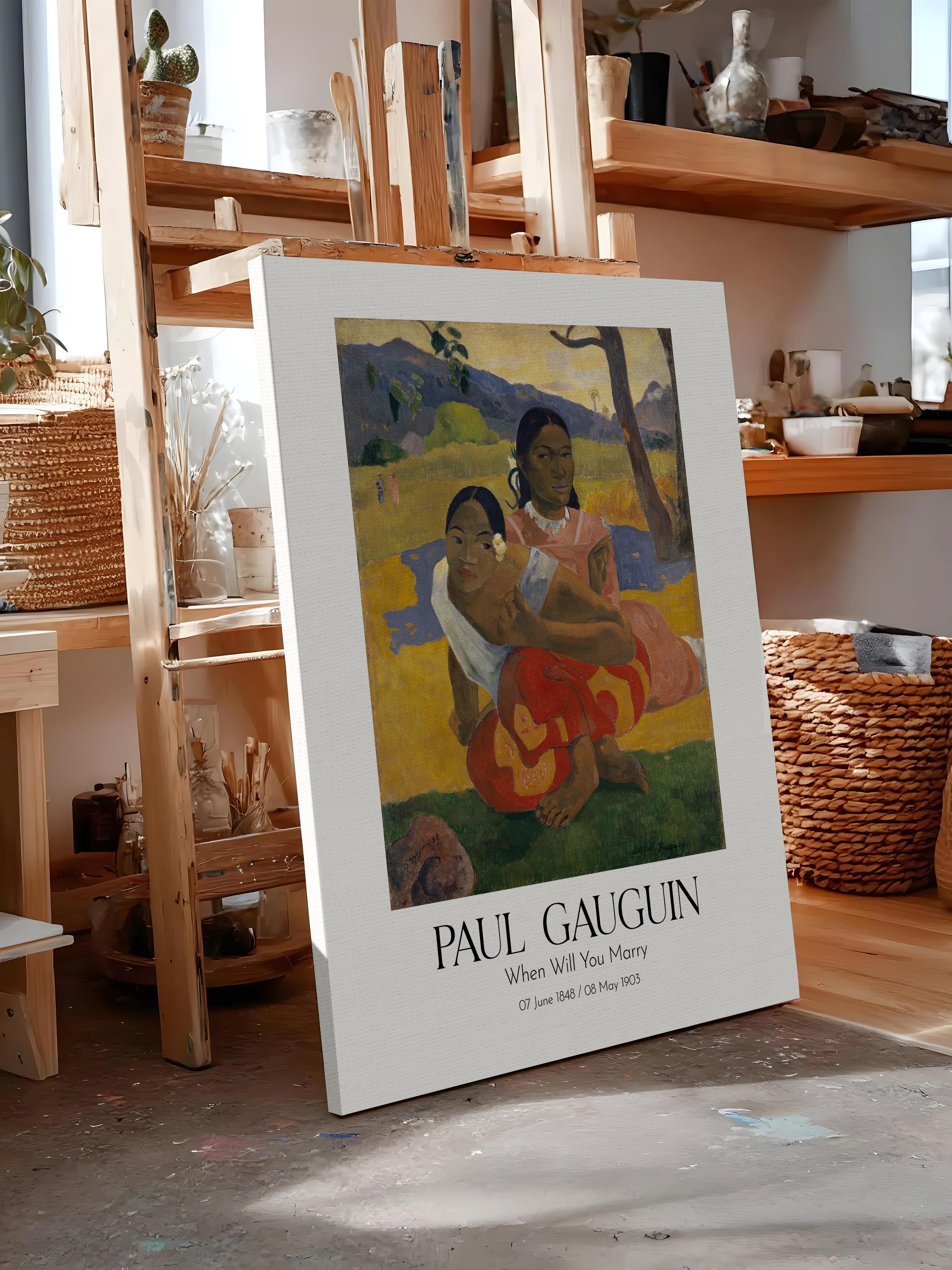 Paul Gauguin - When Will You Marry, Kanvas Tablo, Sanat Serisi NO:110581