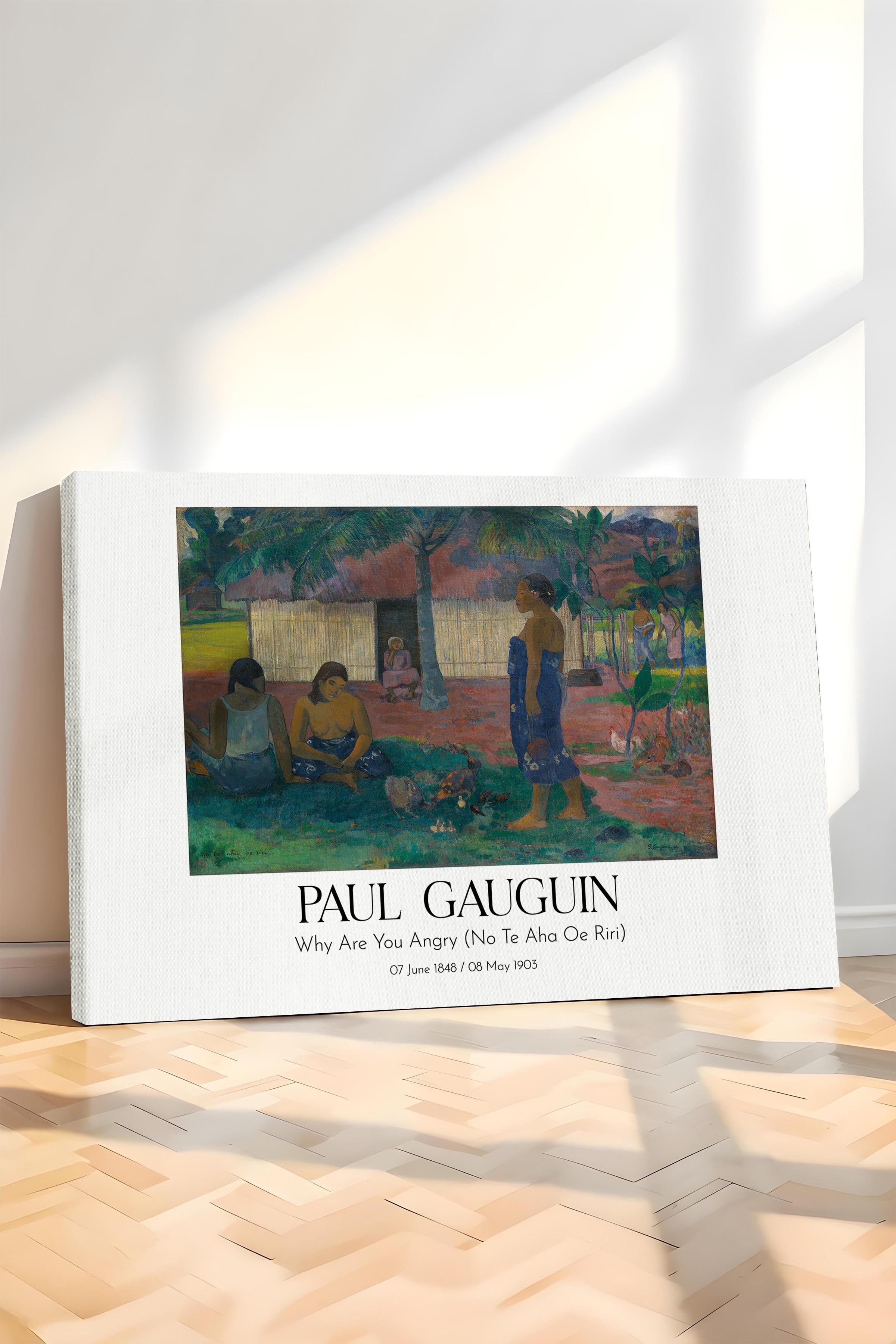 Paul Gauguin - Why Are You Angry (No Te Aha Oe Riri), Kanvas Tablo, Sanat Serisi NO:110592