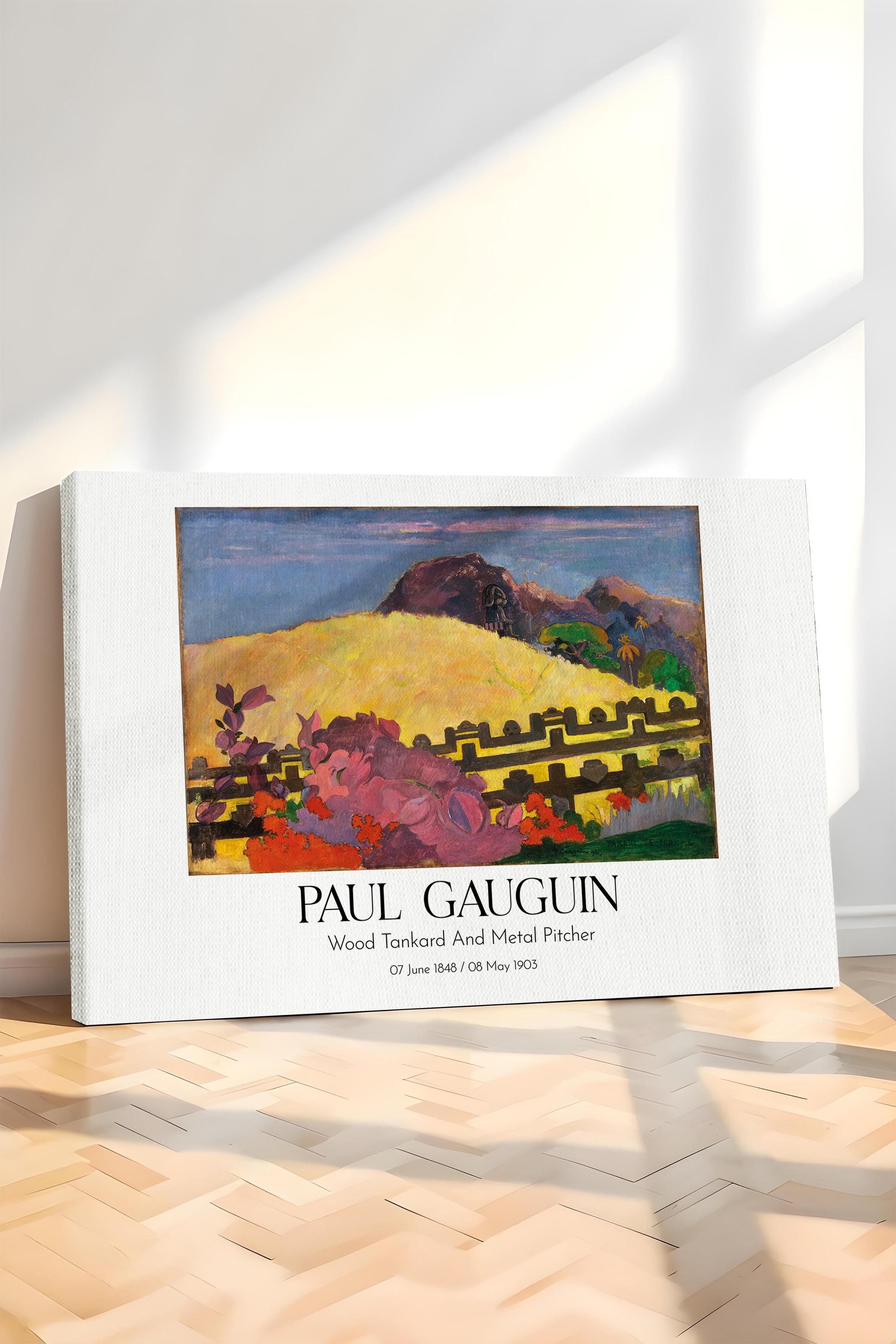 Paul Gauguin - Wood Tankard And Metal Pitcher, Kanvas Tablo, Sanat Serisi NO:110587