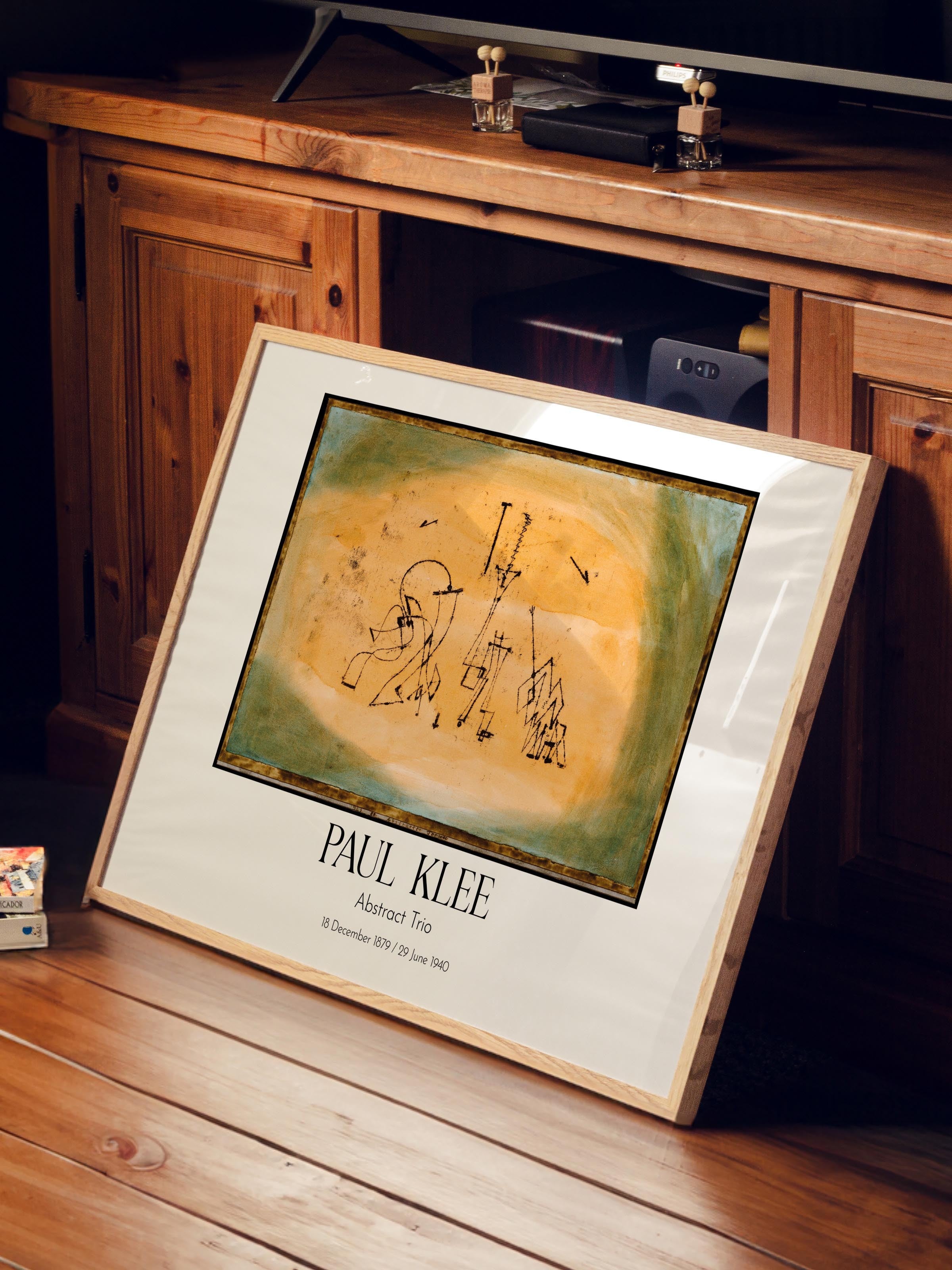 Paul Klee - Abstract Trio, Ahşap Çerçeveli Tablo, Sanat Serisi NO:110122