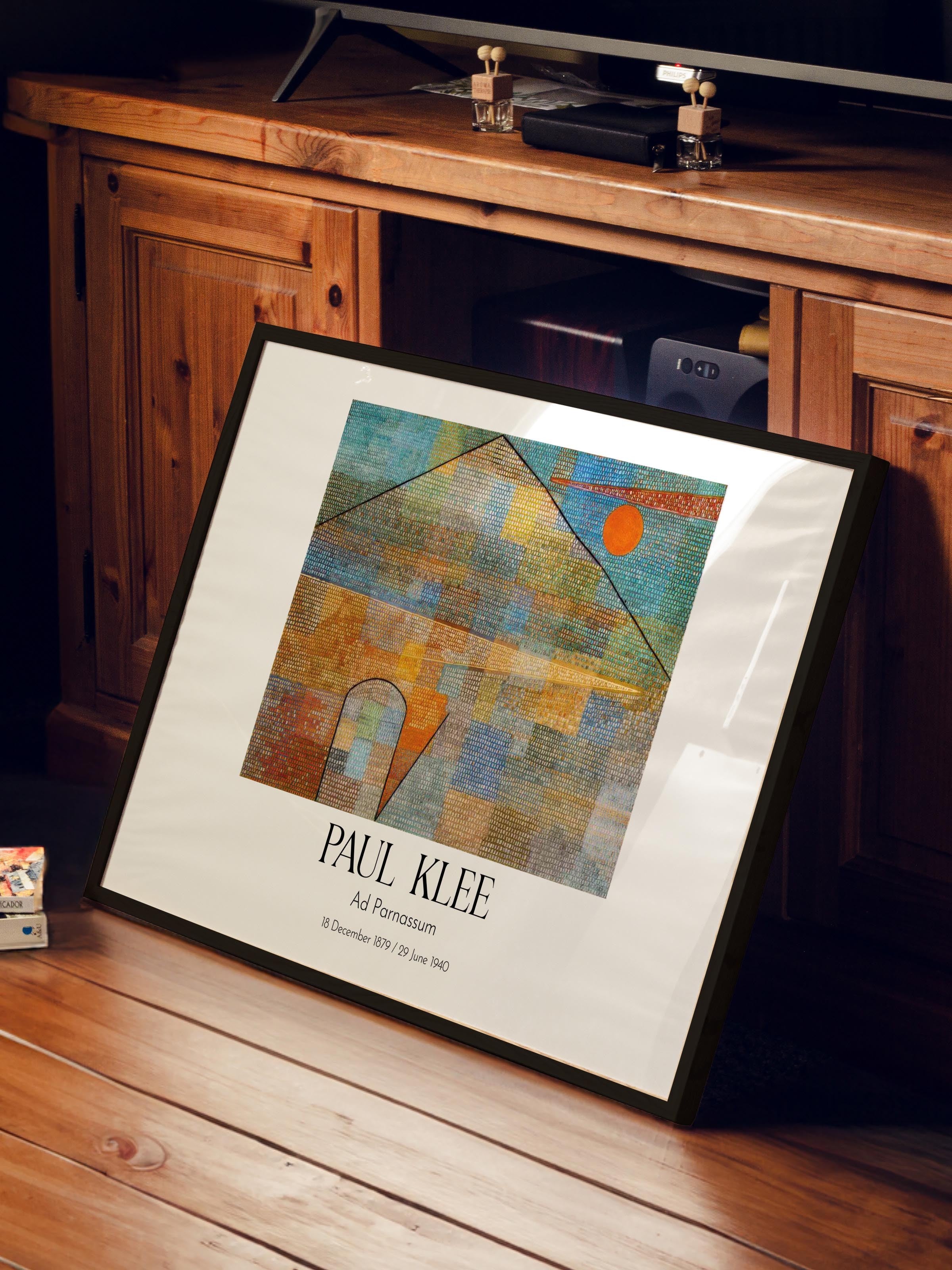 Paul Klee - Ad Parnassum, Siyah Çerçeveli Tablo, Sanat Serisi NO:110132