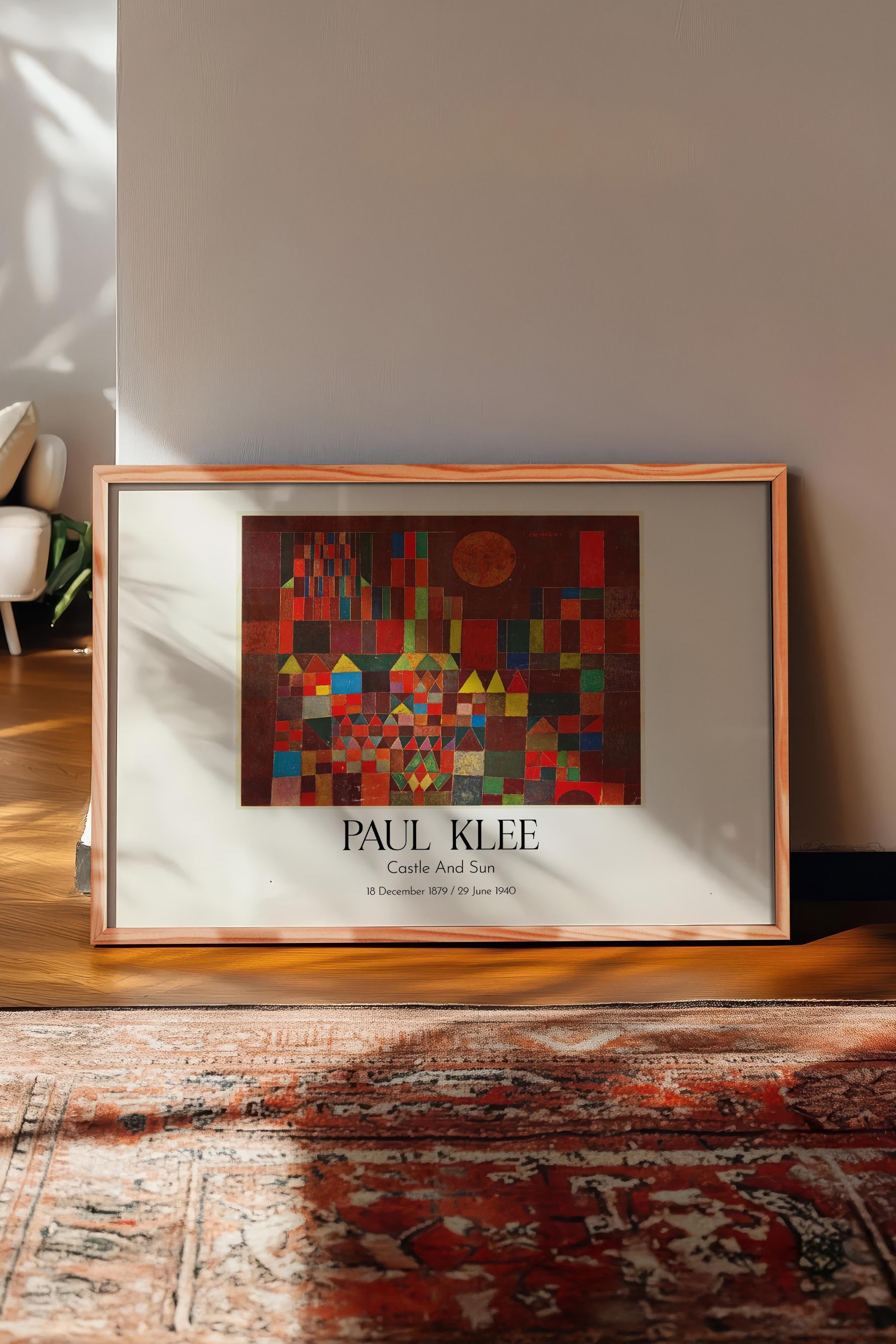 Paul Klee - Castle And Sun, Ahşap Çerçeveli Tablo, Sanat Serisi NO:110133