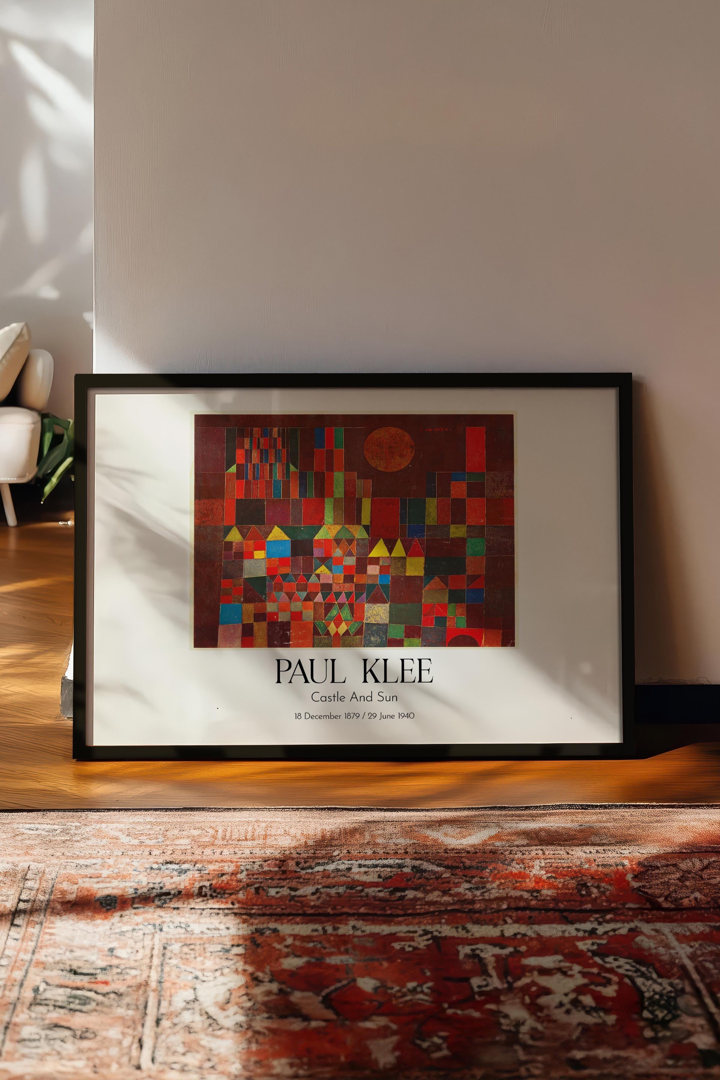 Paul Klee - Castle And Sun, Siyah Çerçeveli Tablo, Sanat Serisi NO:110133