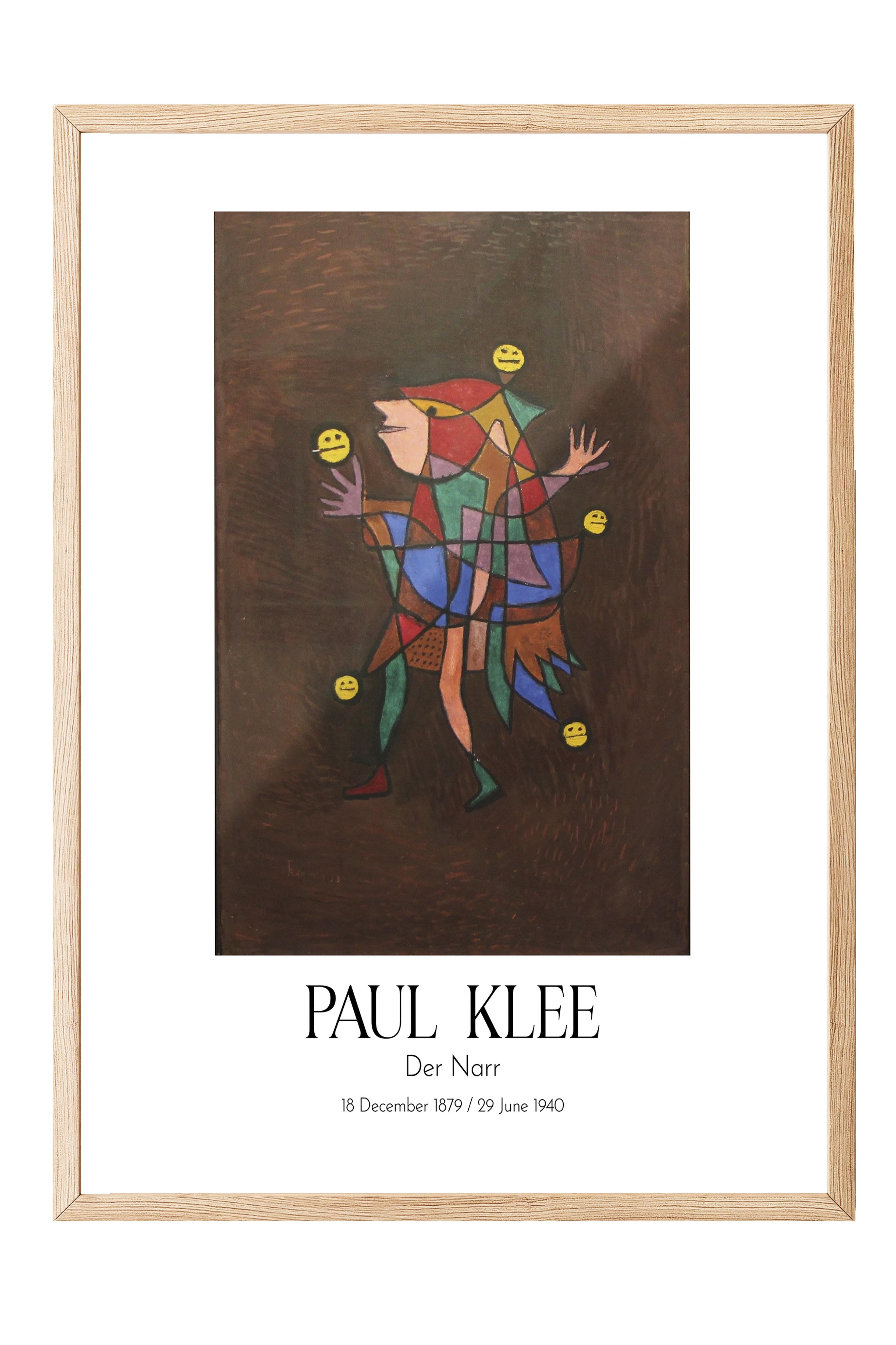 Paul Klee - Der Narr, Ahşap Çerçeveli Tablo, Sanat Serisi NO:110110