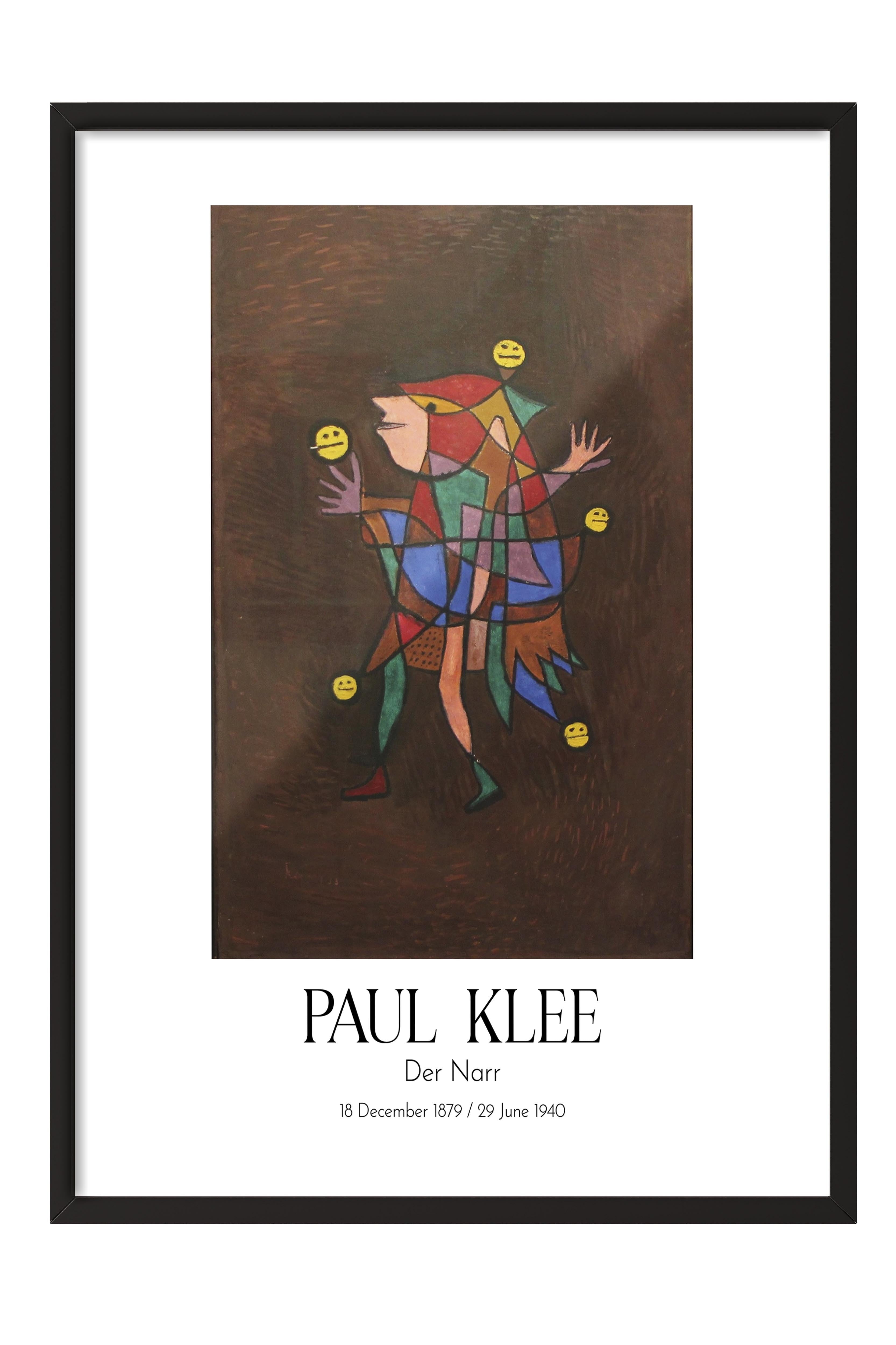 Paul Klee - Der Narr, Siyah Çerçeveli Tablo, Sanat Serisi NO:110110