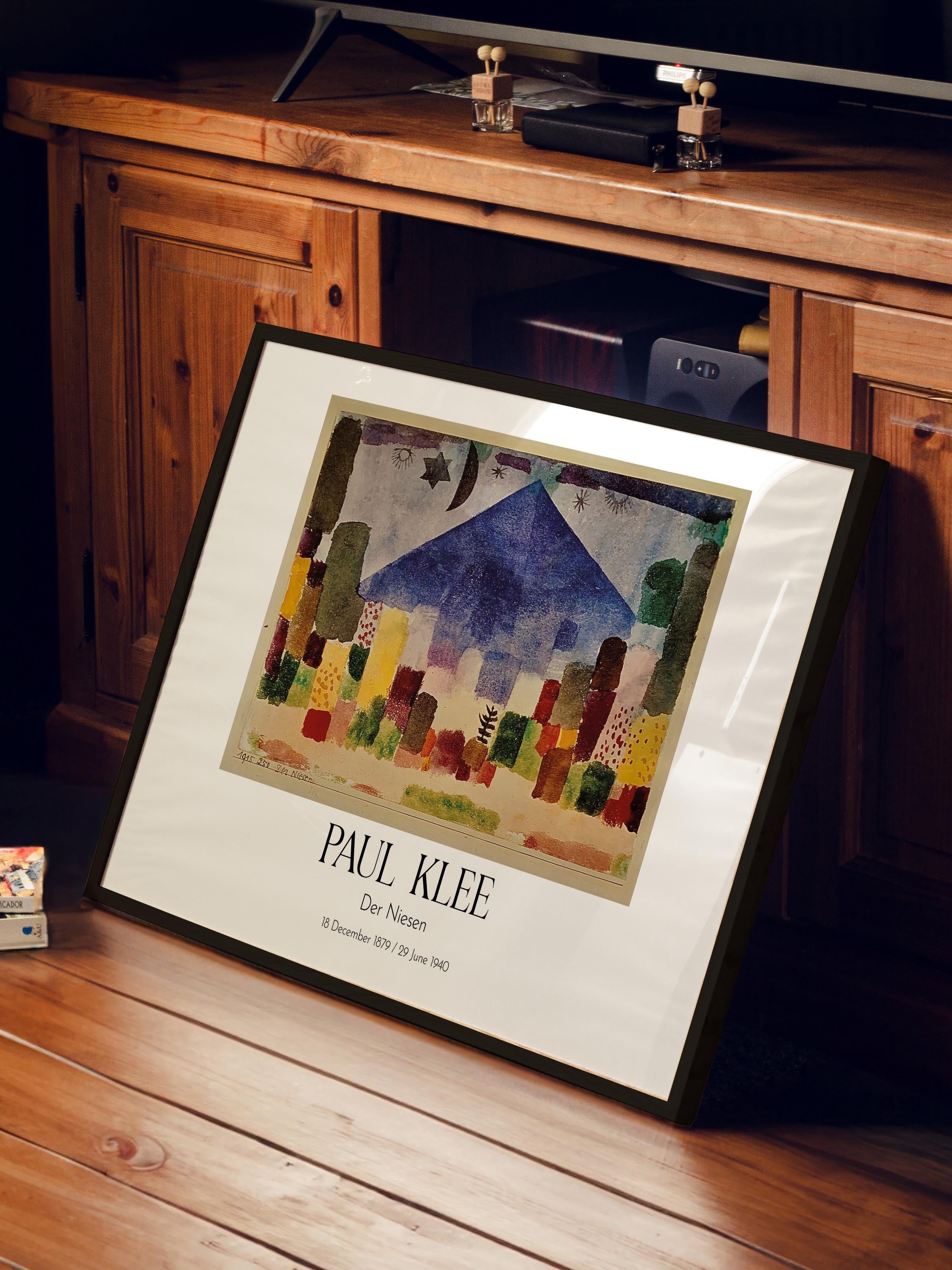 Paul Klee - Der Niesen, Siyah Çerçeveli Tablo, Sanat Serisi NO:110126