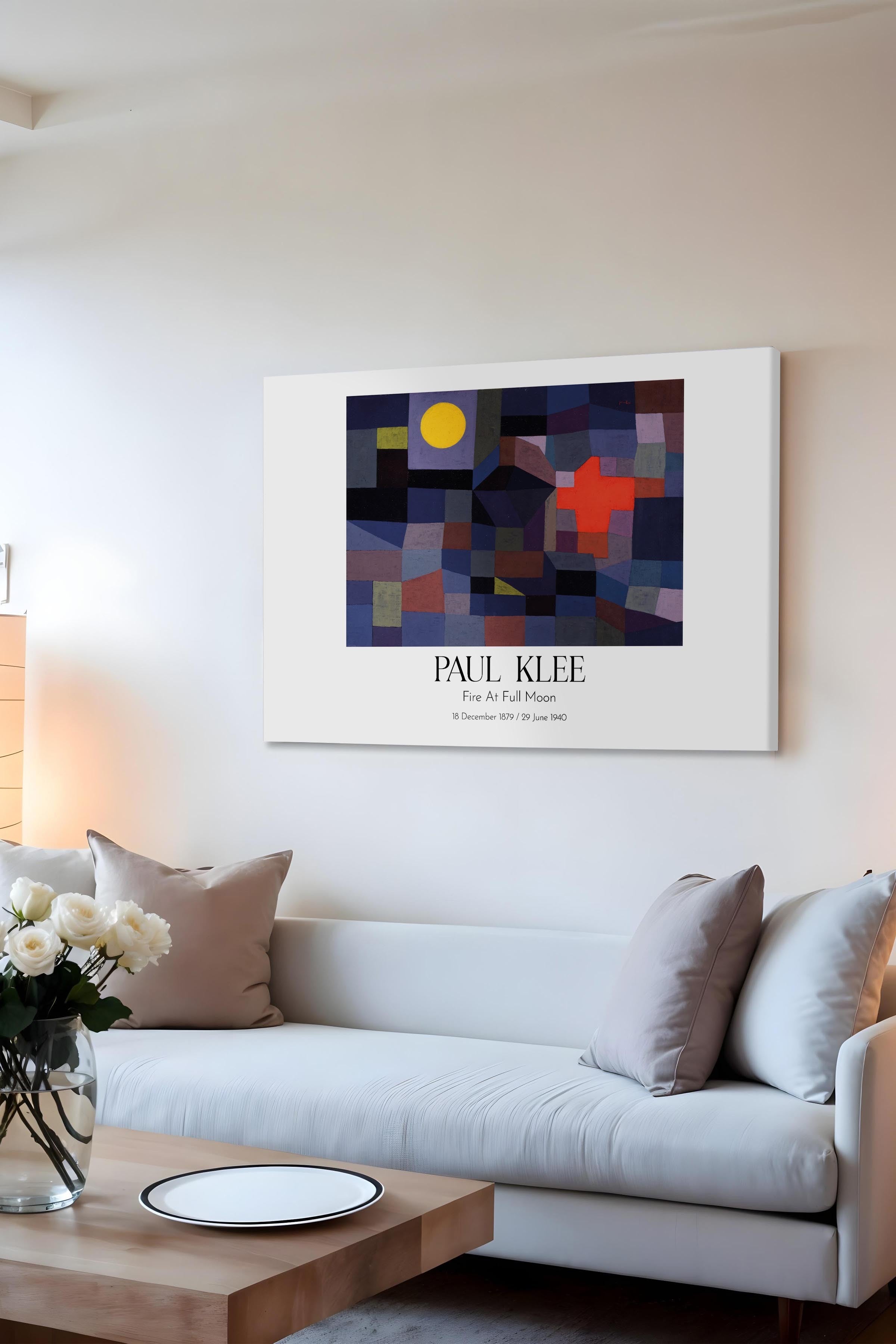 Paul Klee - Fire At Full Moon, Kanvas Tablo, Sanat Serisi NO:110123