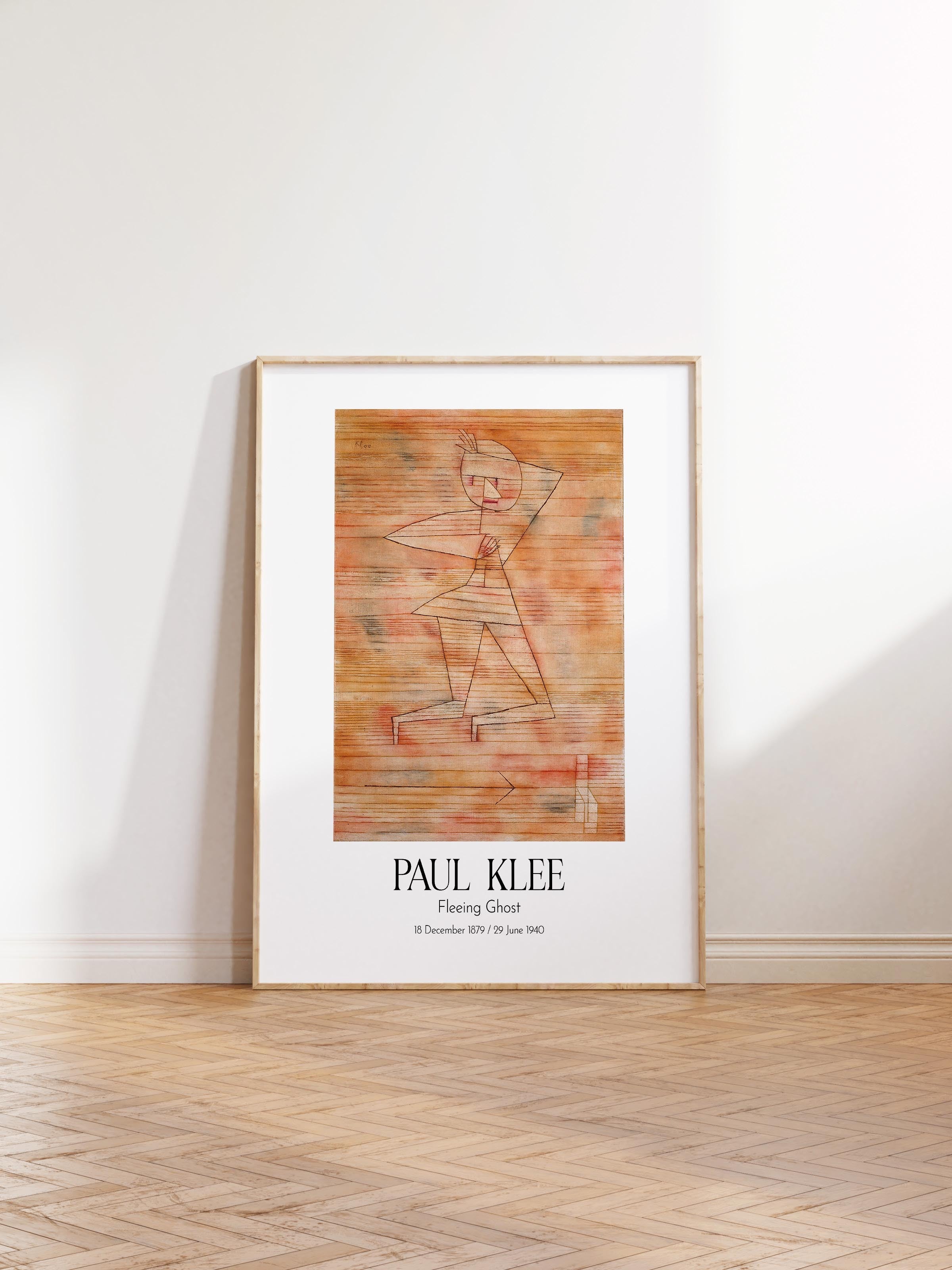 Paul Klee - Fleeing Ghost, Ahşap Çerçeveli Tablo, Sanat Serisi NO:110111