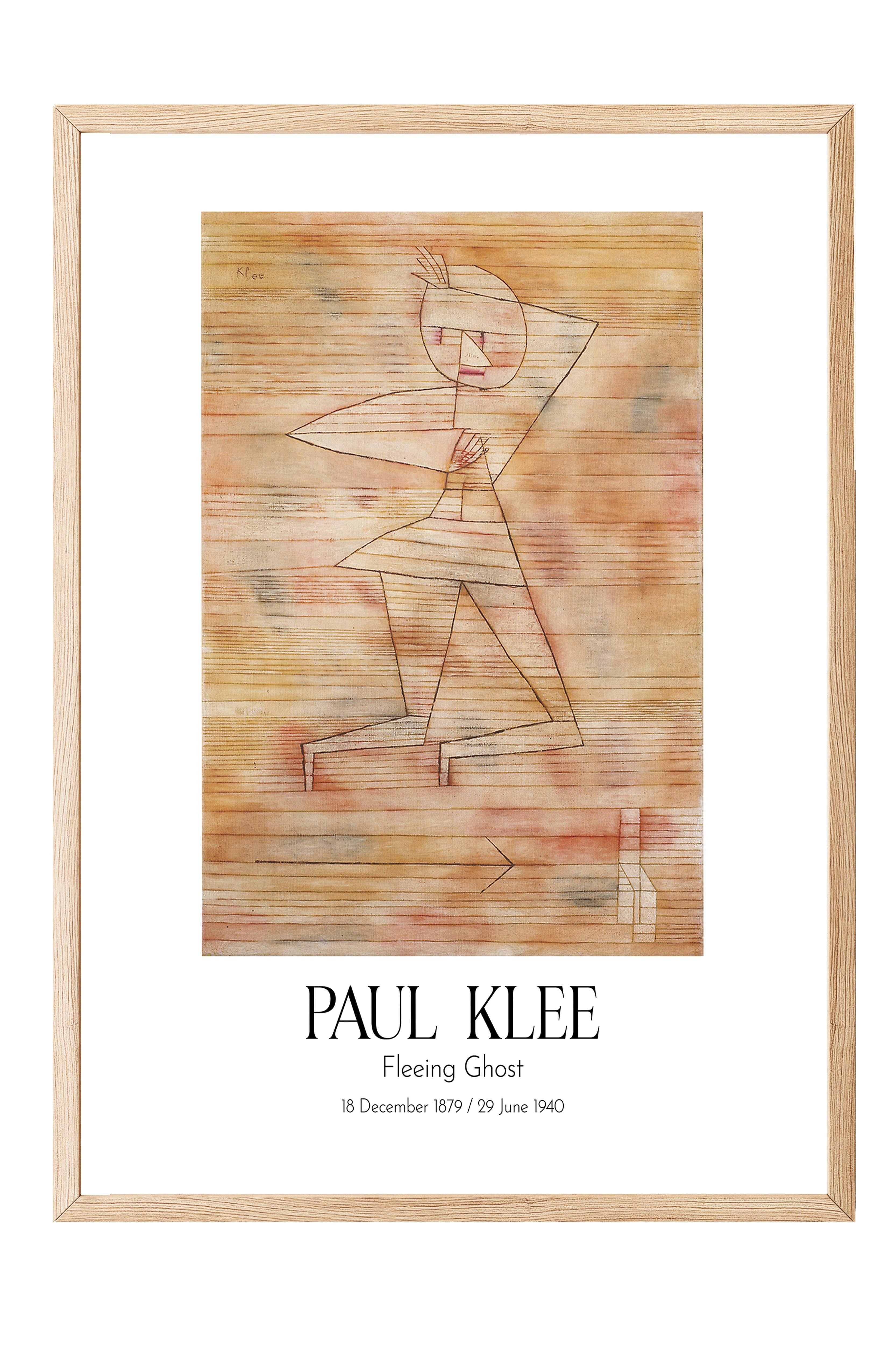 Paul Klee - Fleeing Ghost, Ahşap Çerçeveli Tablo, Sanat Serisi NO:110111