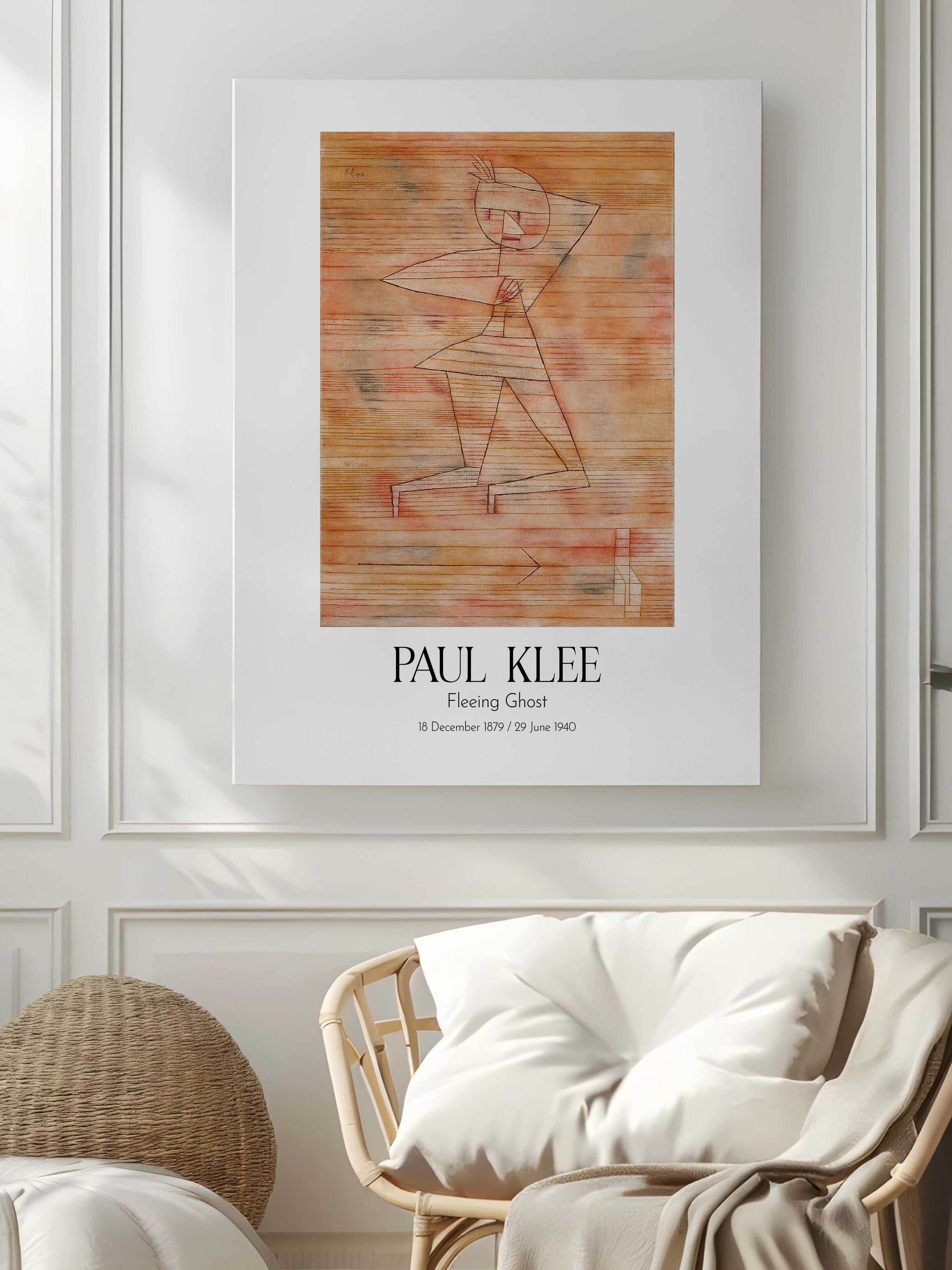 Paul Klee - Fleeing Ghost, Kanvas Tablo, Sanat Serisi NO:110111