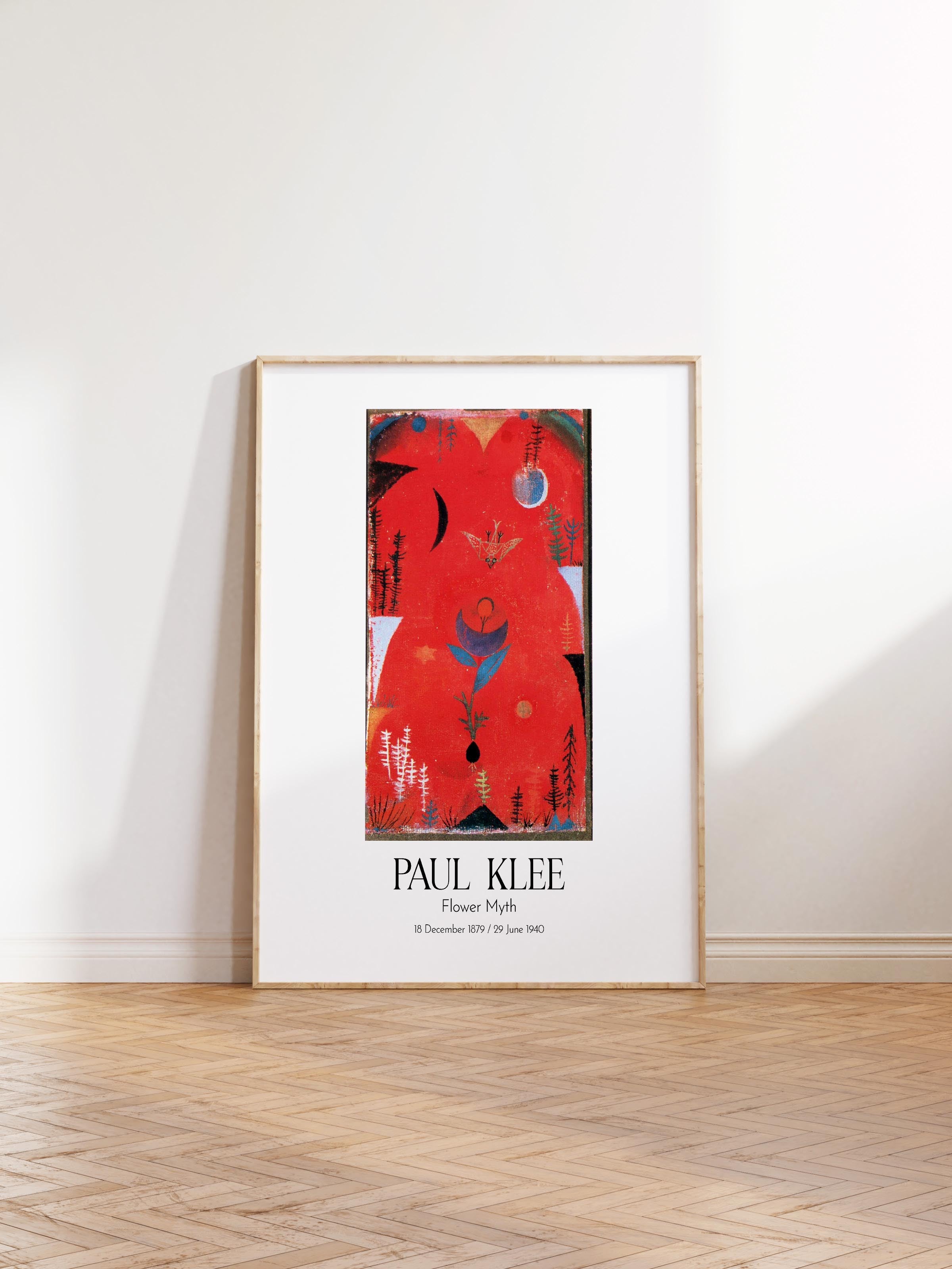 Paul Klee - Flower Myth, Ahşap Çerçeveli Tablo, Sanat Serisi NO:110112
