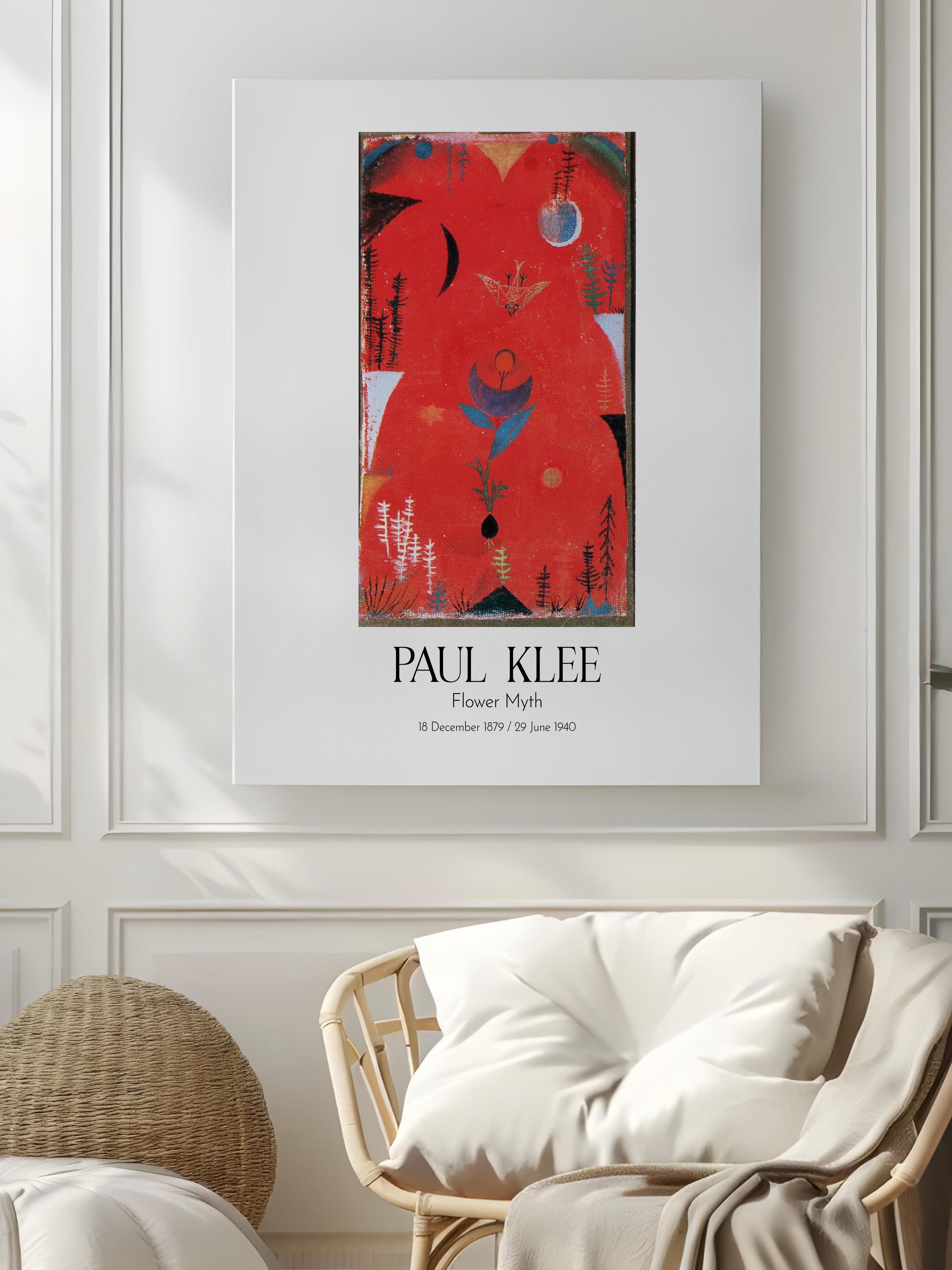 Paul Klee - Flower Myth, Kanvas Tablo, Sanat Serisi NO:110112