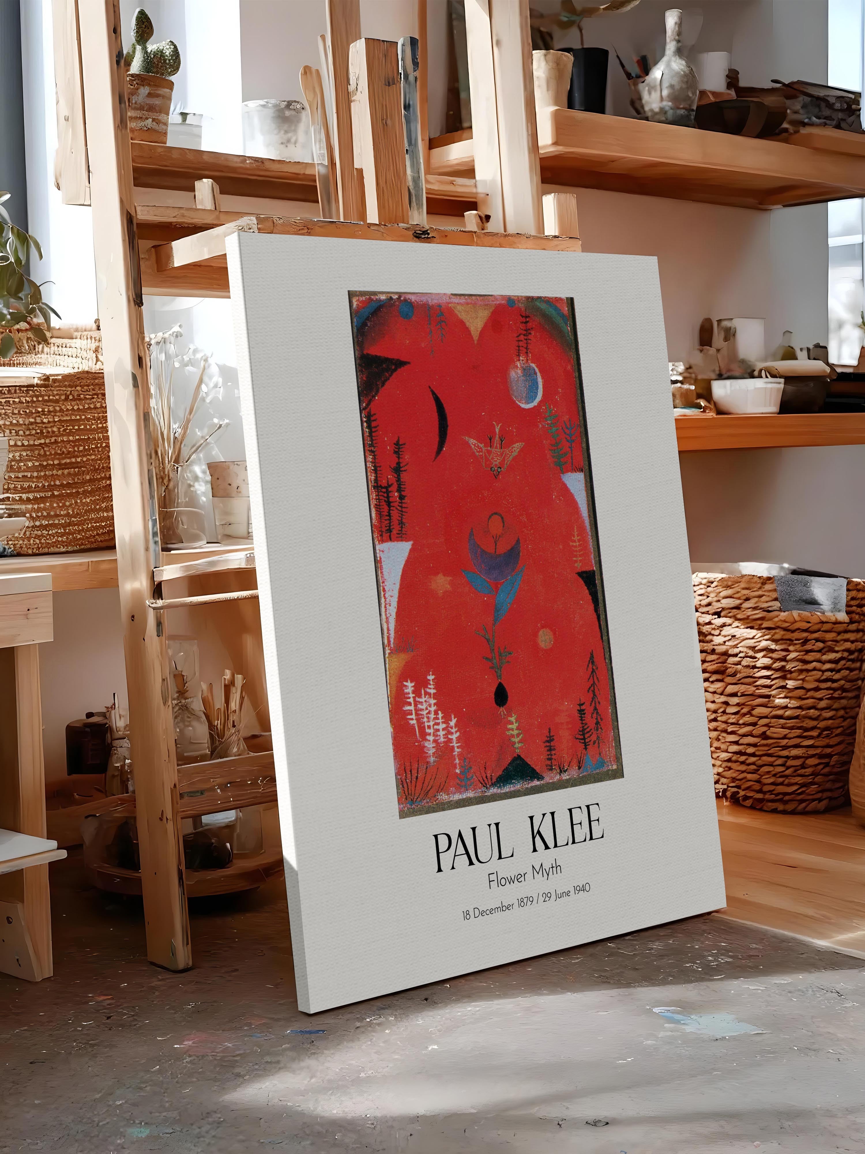 Paul Klee - Flower Myth, Kanvas Tablo, Sanat Serisi NO:110112