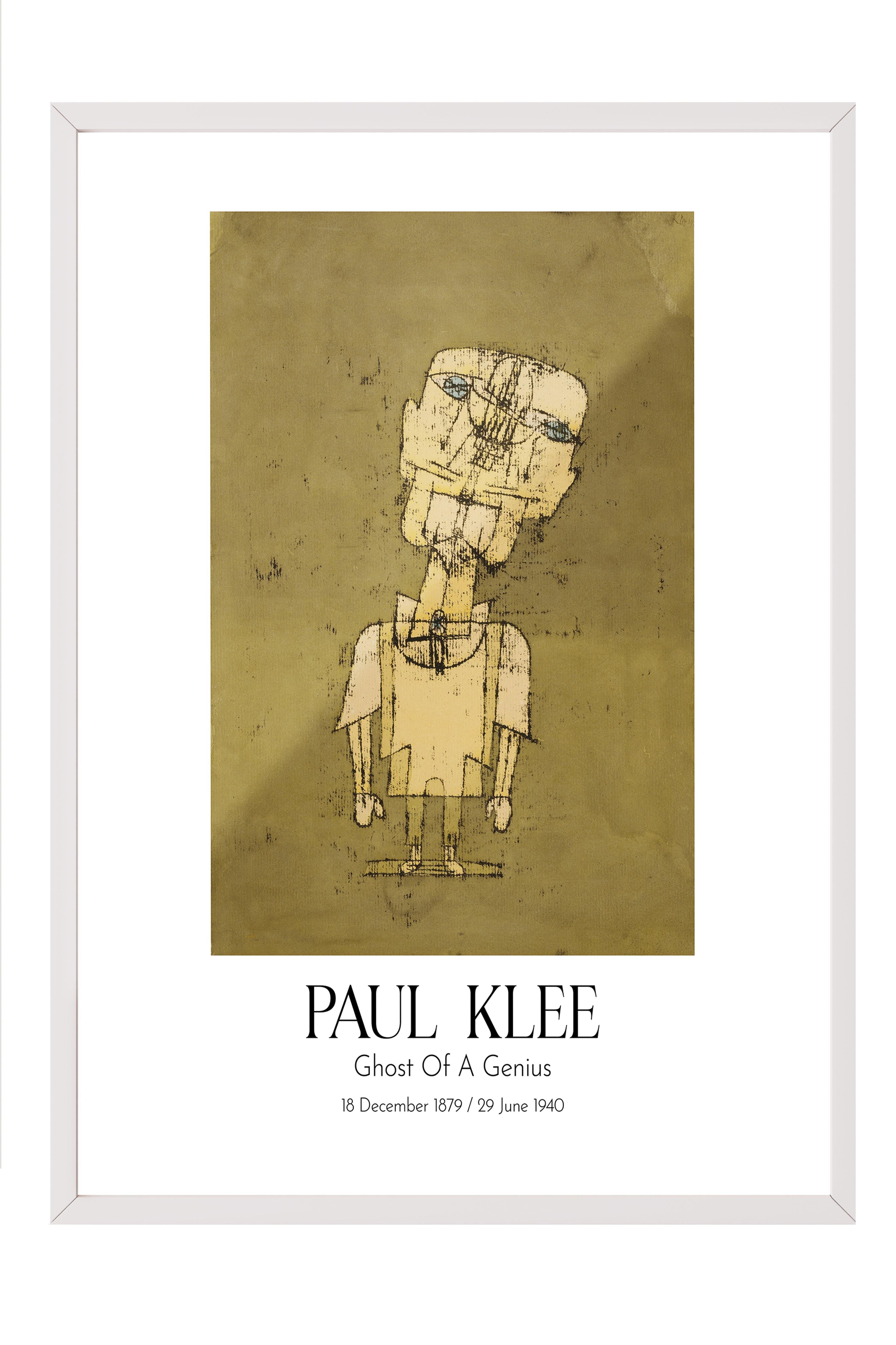 Paul Klee - Ghost Of A Genius, Beyaz Çerçeveli Tablo, Sanat Serisi NO:110113