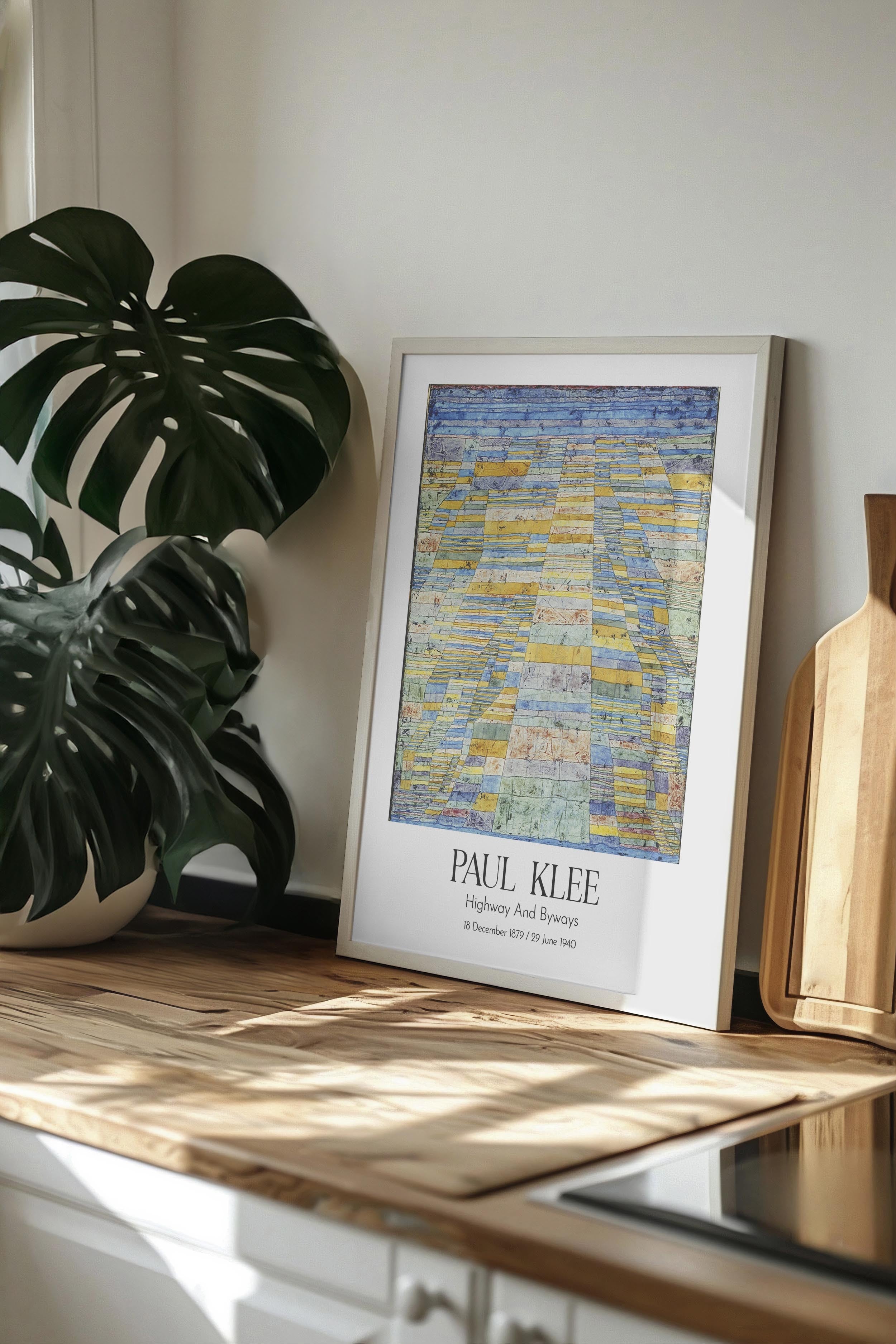 Paul Klee - Highway And Byways, Beyaz Çerçeveli Tablo, Sanat Serisi NO:110120