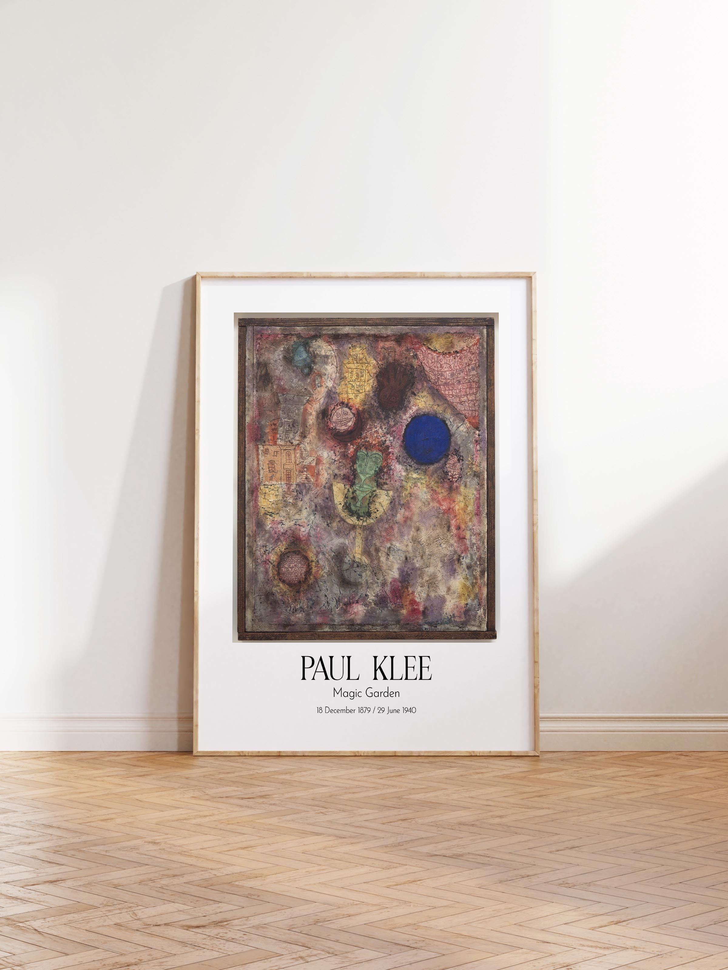 Paul Klee - Magic Garden, Ahşap Çerçeveli Tablo, Sanat Serisi NO:110115