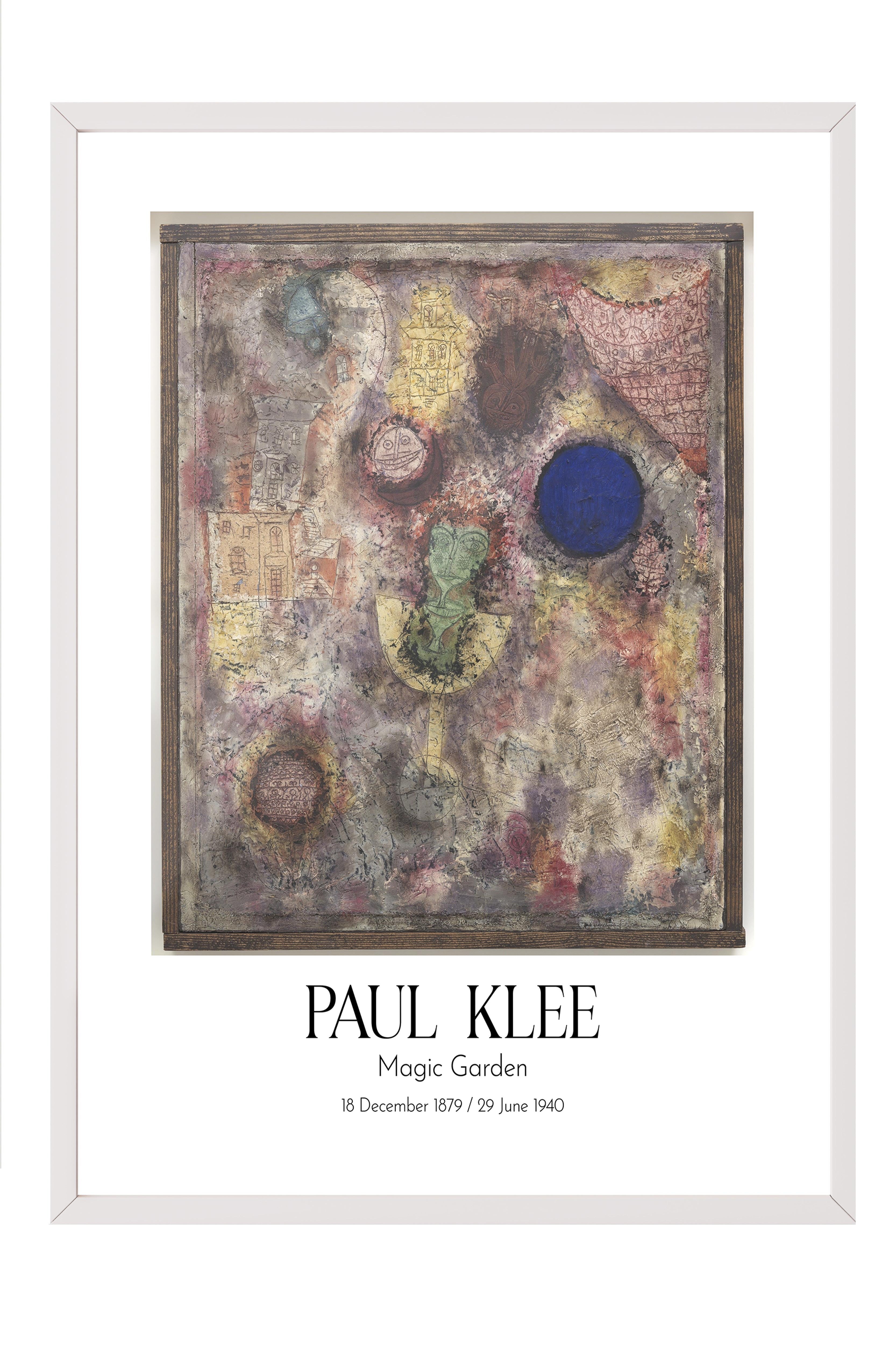 Paul Klee - Magic Garden, Beyaz Çerçeveli Tablo, Sanat Serisi NO:110115