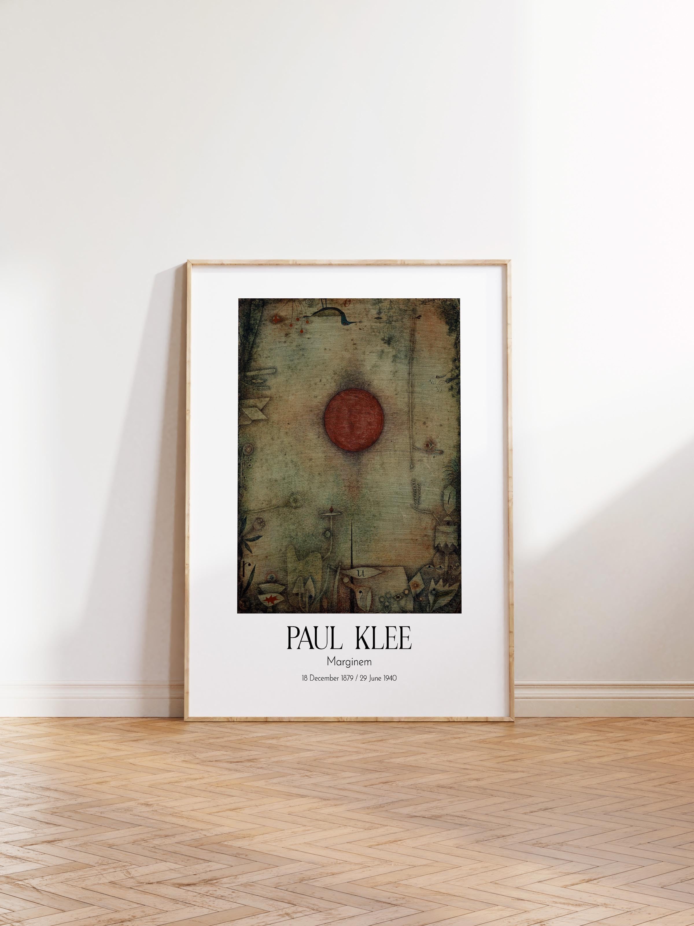 Paul Klee - Marginem, Ahşap Çerçeveli Tablo, Sanat Serisi NO:110121